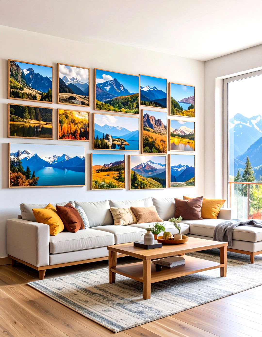 Landscape Photography Gallery Wall - 24 Gallery Wall Ideas
