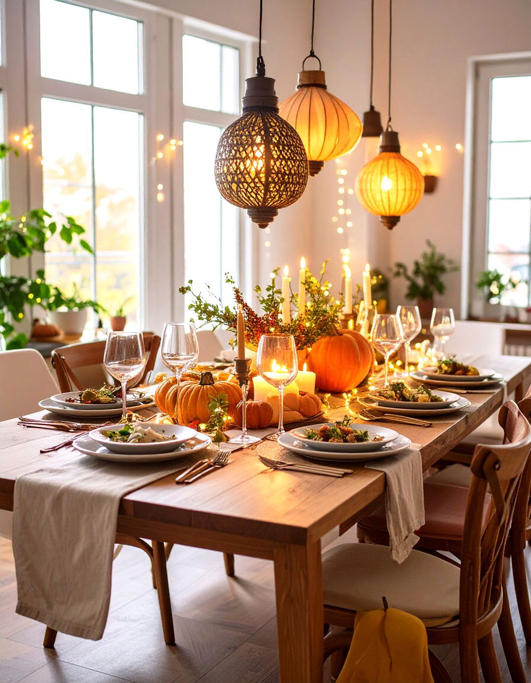 Lantern and Light Features - 24 Fall Table Decor Ideas