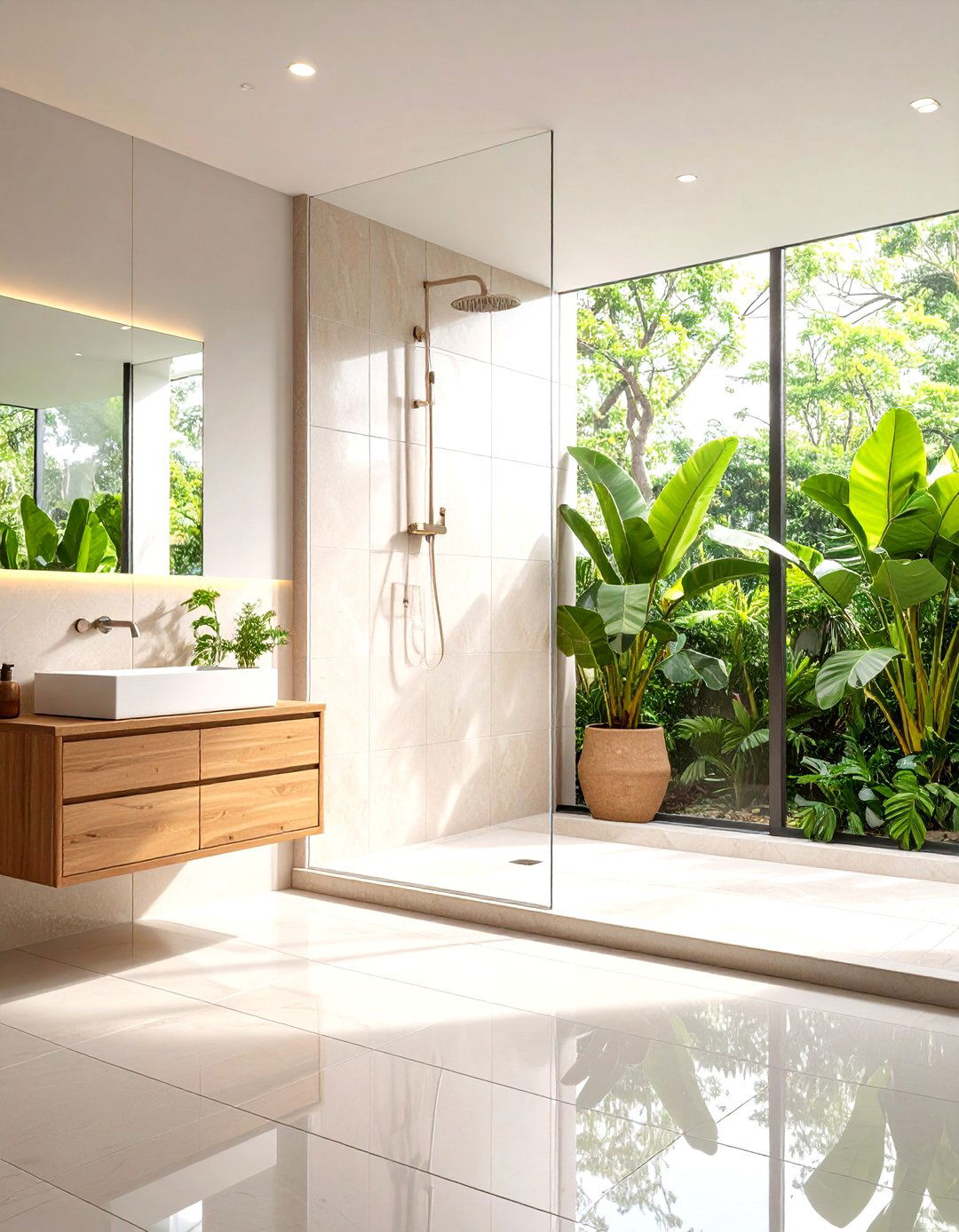 Large Format Tile Installation - 24 Small Bathroom Walk-in Shower Ideas