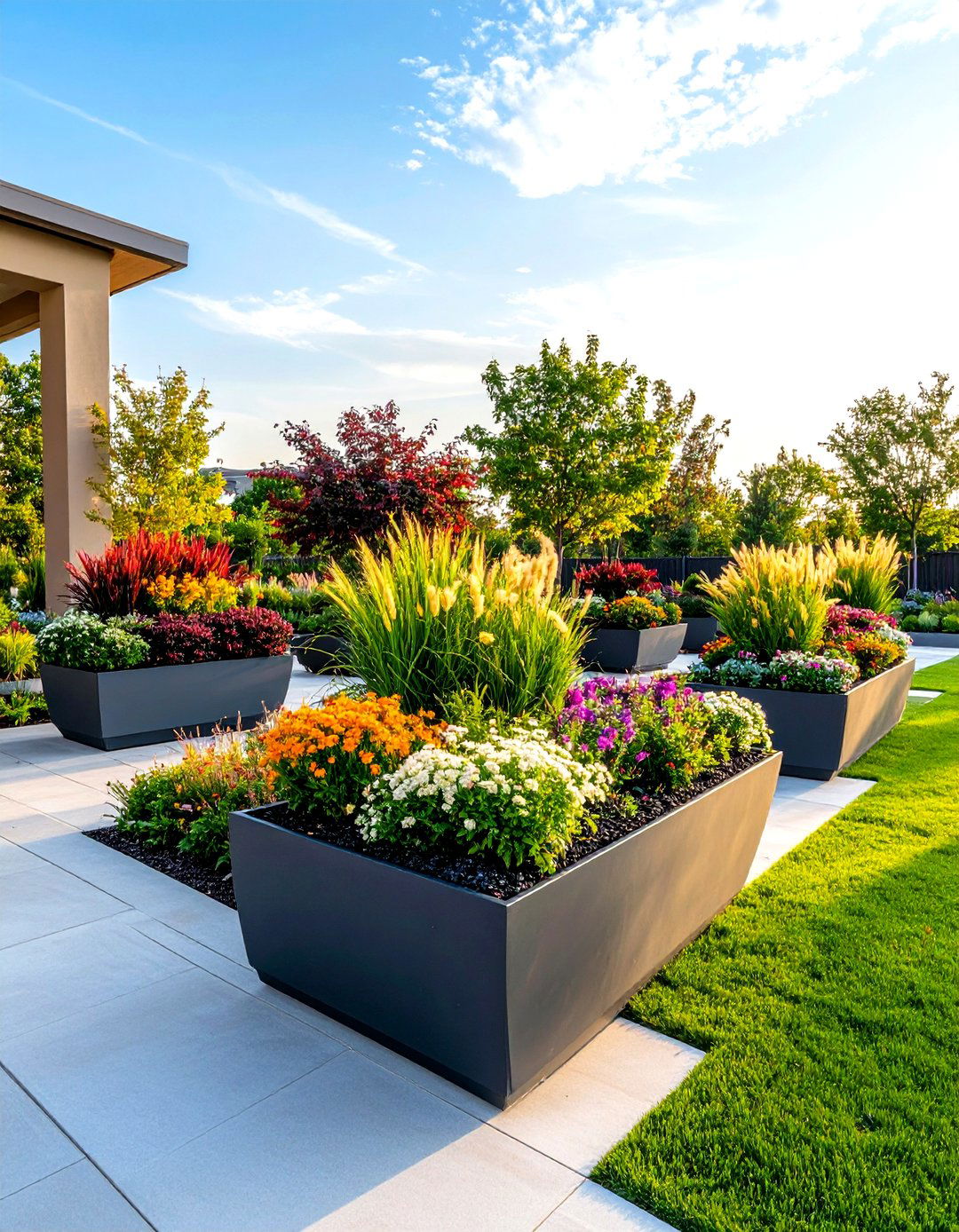 Large Scale Statement Container Display - 24 Fall Planter Ideas