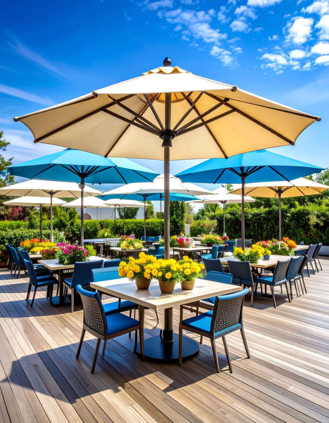 Large Umbrella Style Coverage - 24 Deck Awning Ideas