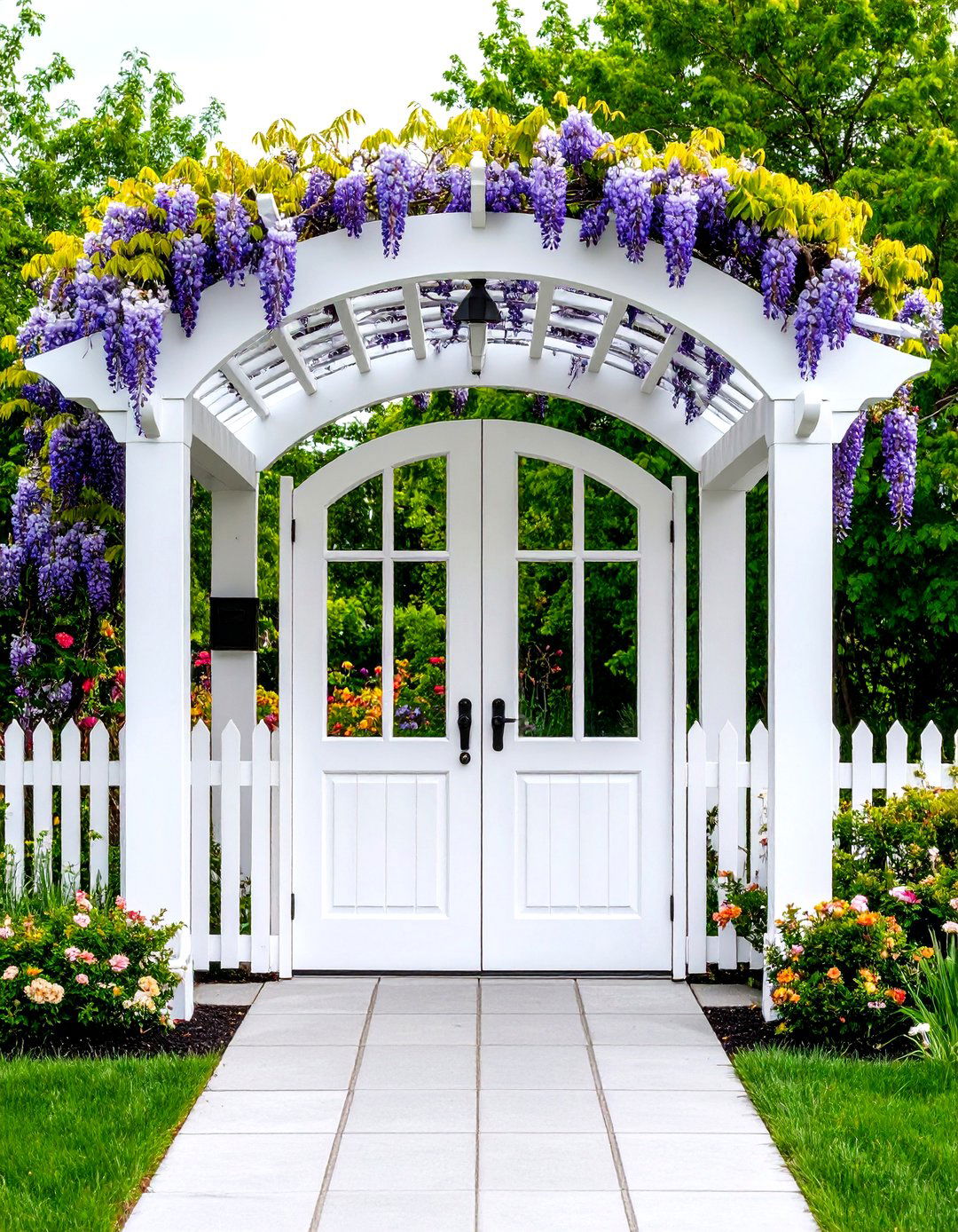 Lattice Arbor Garden Entrance - 24 Lattice Fence Ideas