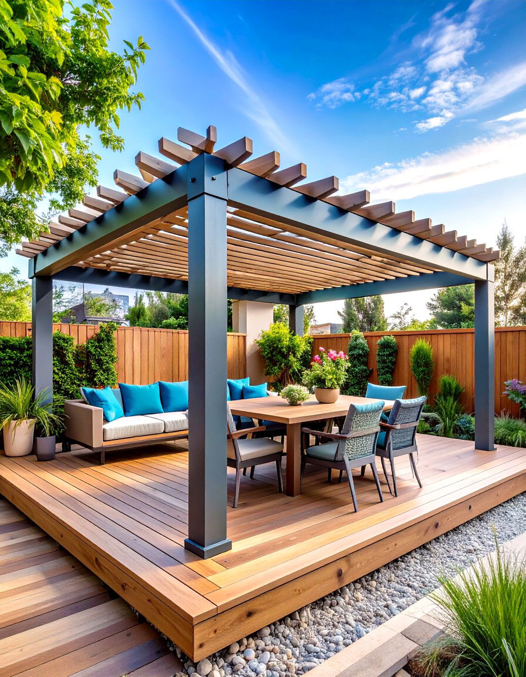 Lattice Pergola Integration System - 24 Deck Lattice Ideas