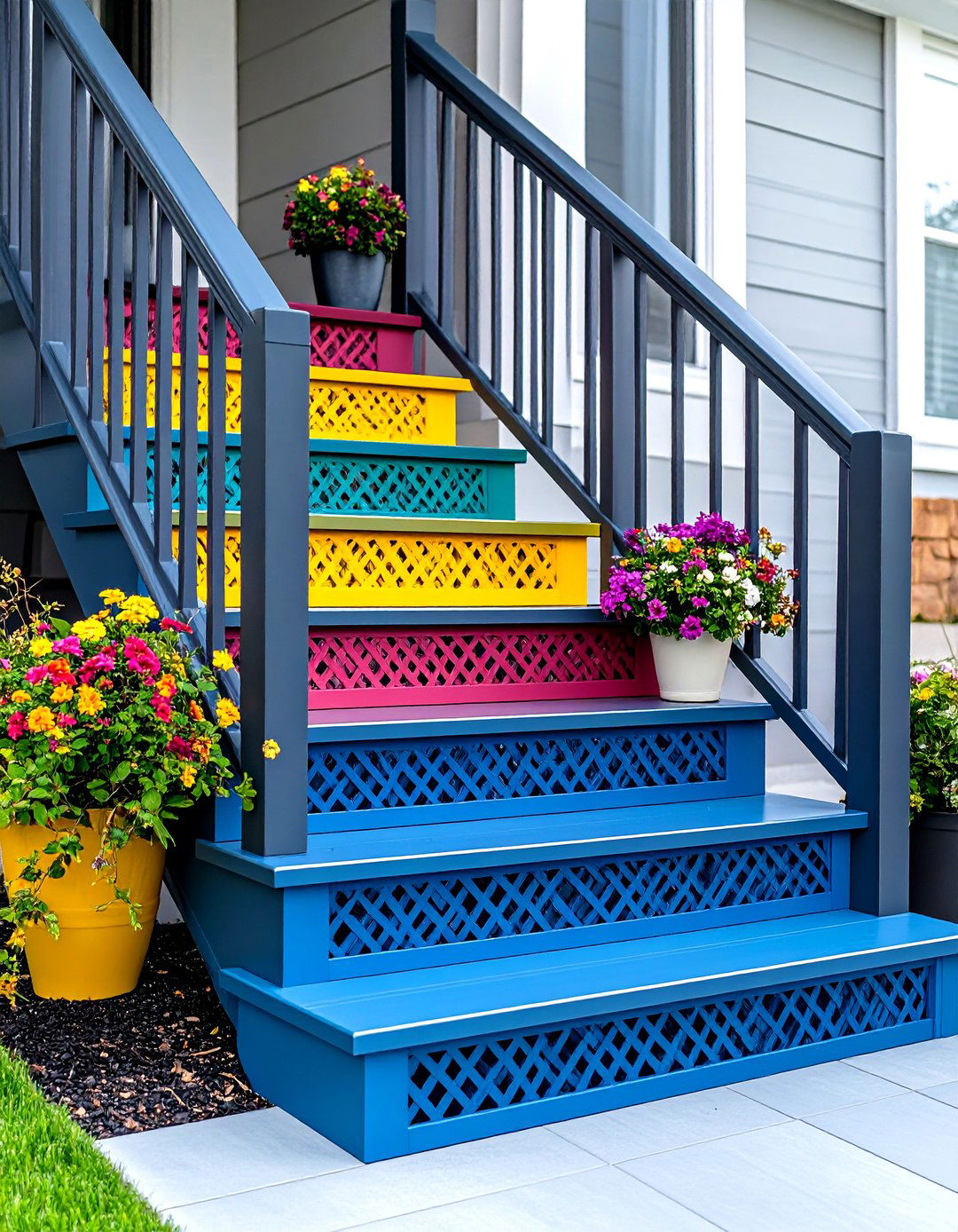 Lattice Staircase Skirting Enhancement - 24 Deck Lattice Ideas