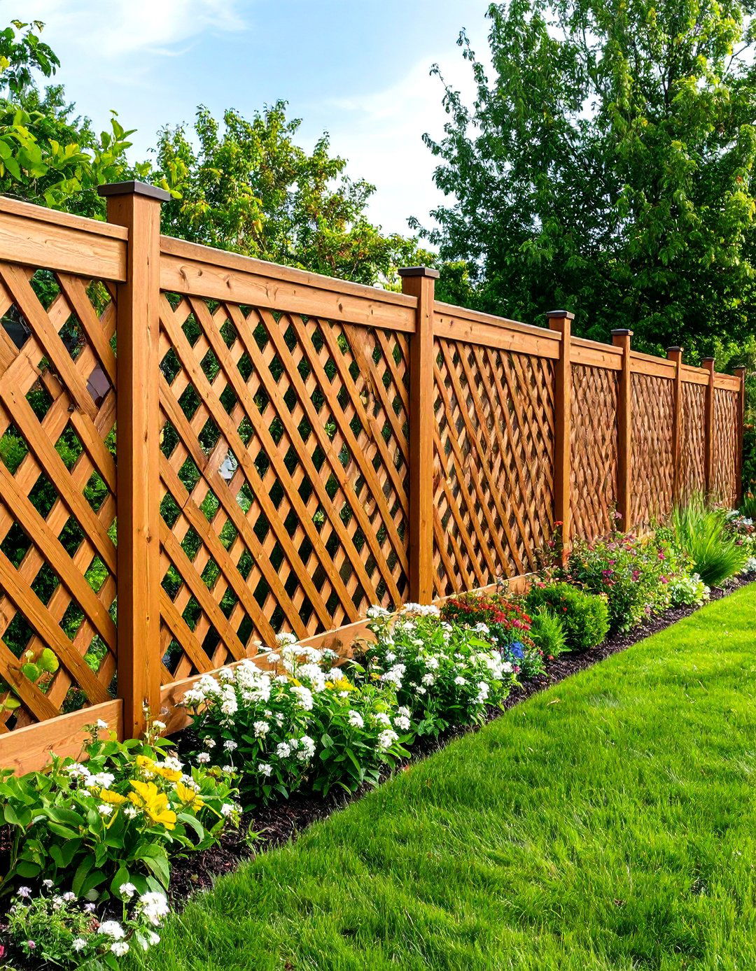 Lattice Top Privacy Enhancement - 24 Decorative Fence Ideas