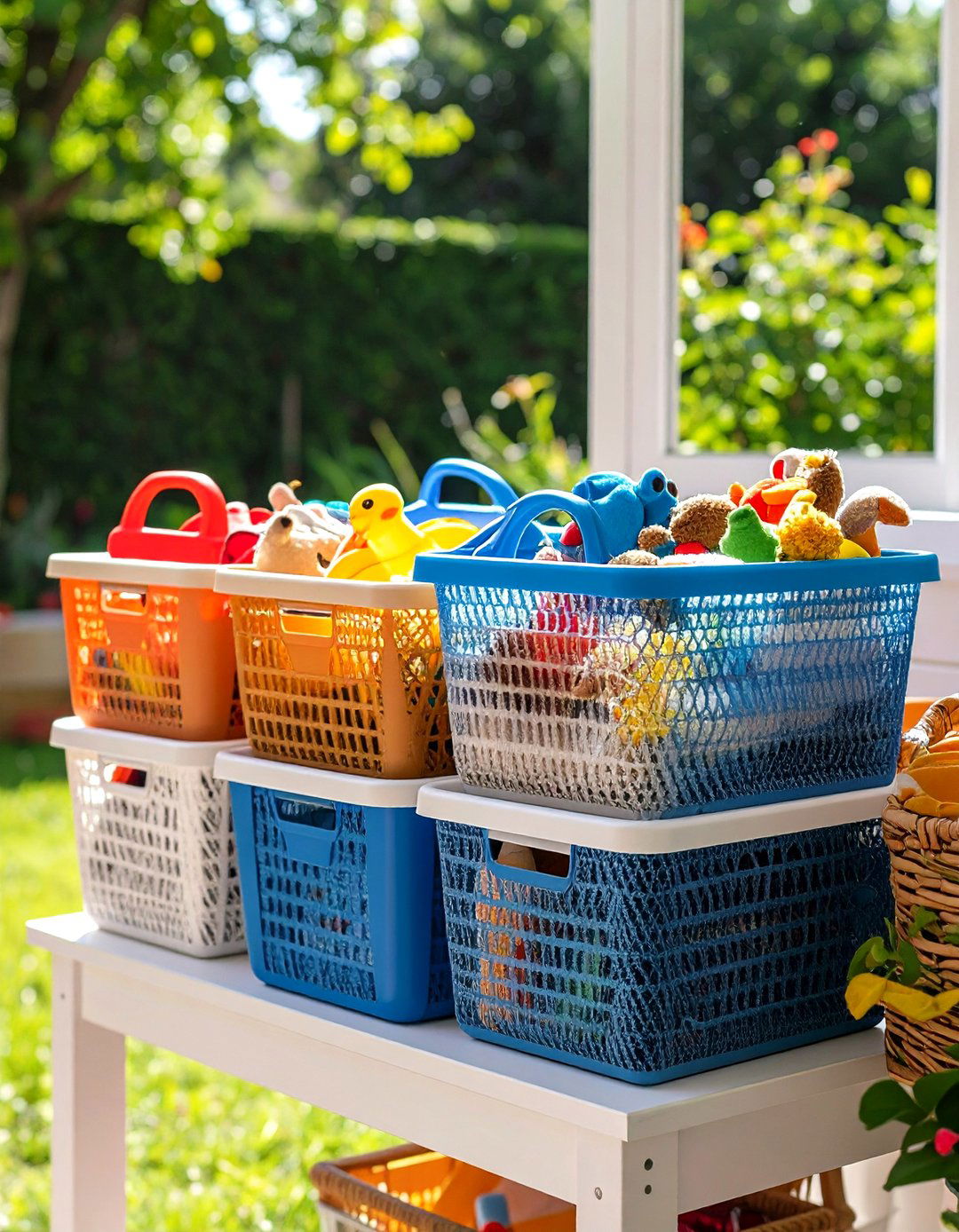 Laundry Basket Systems - 24 Outdoor Toy Storage Ideas