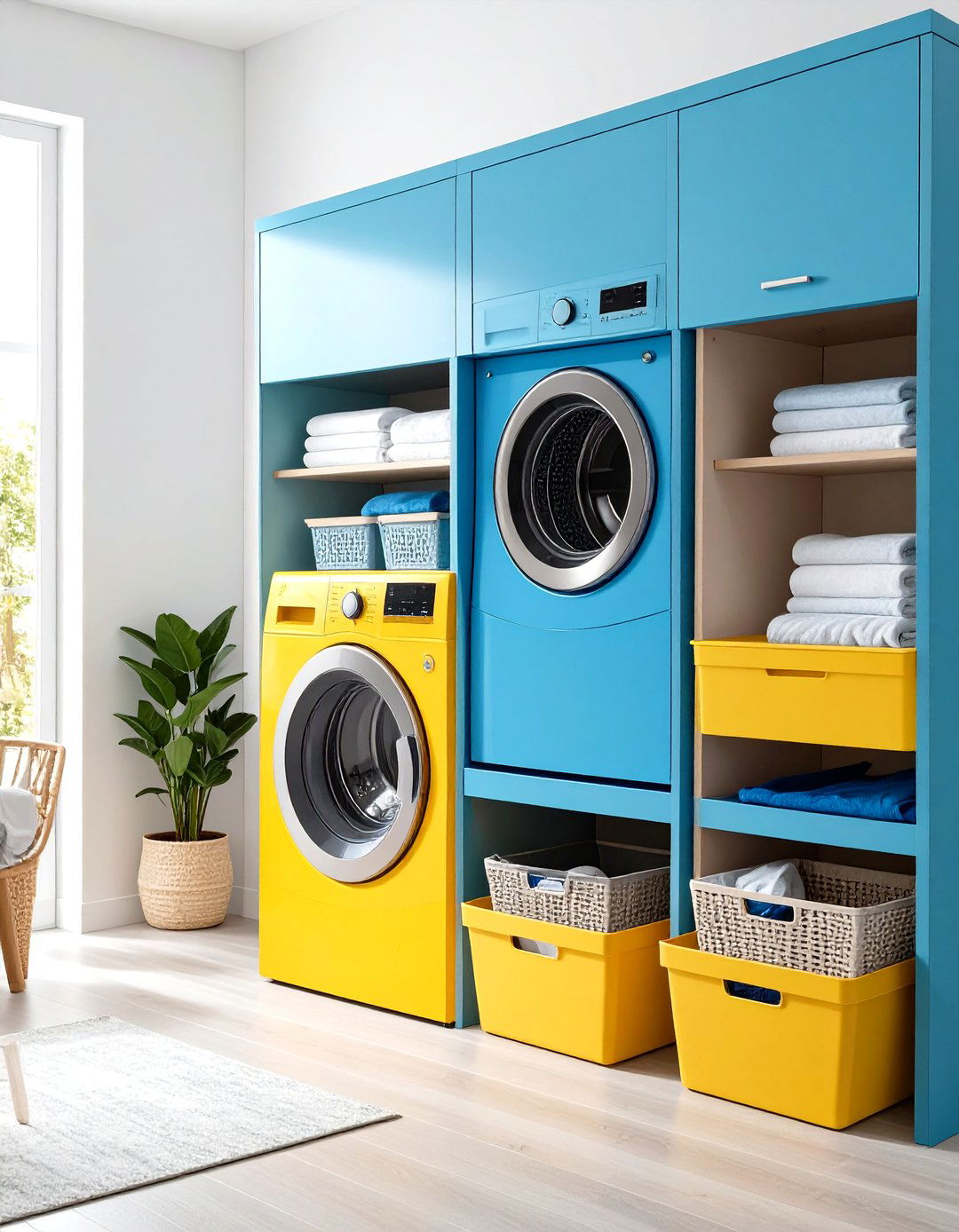 Laundry Chute Integration - 24 Laundry Room Storage Ideas
