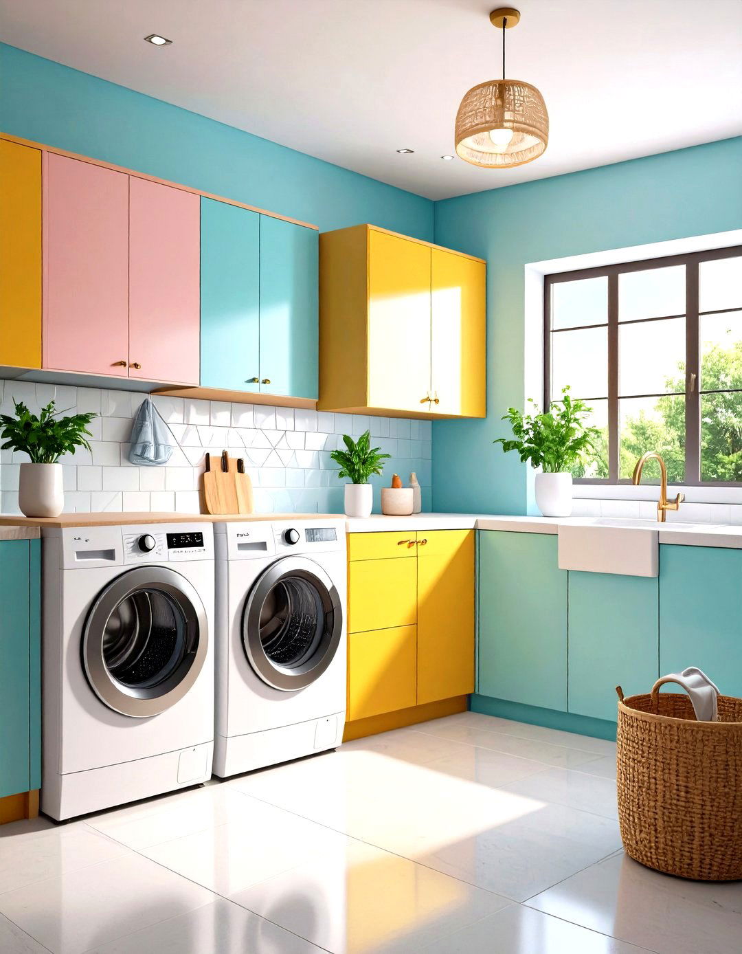 Laundry Integration Combination - 24 Dirty Kitchen Ideas