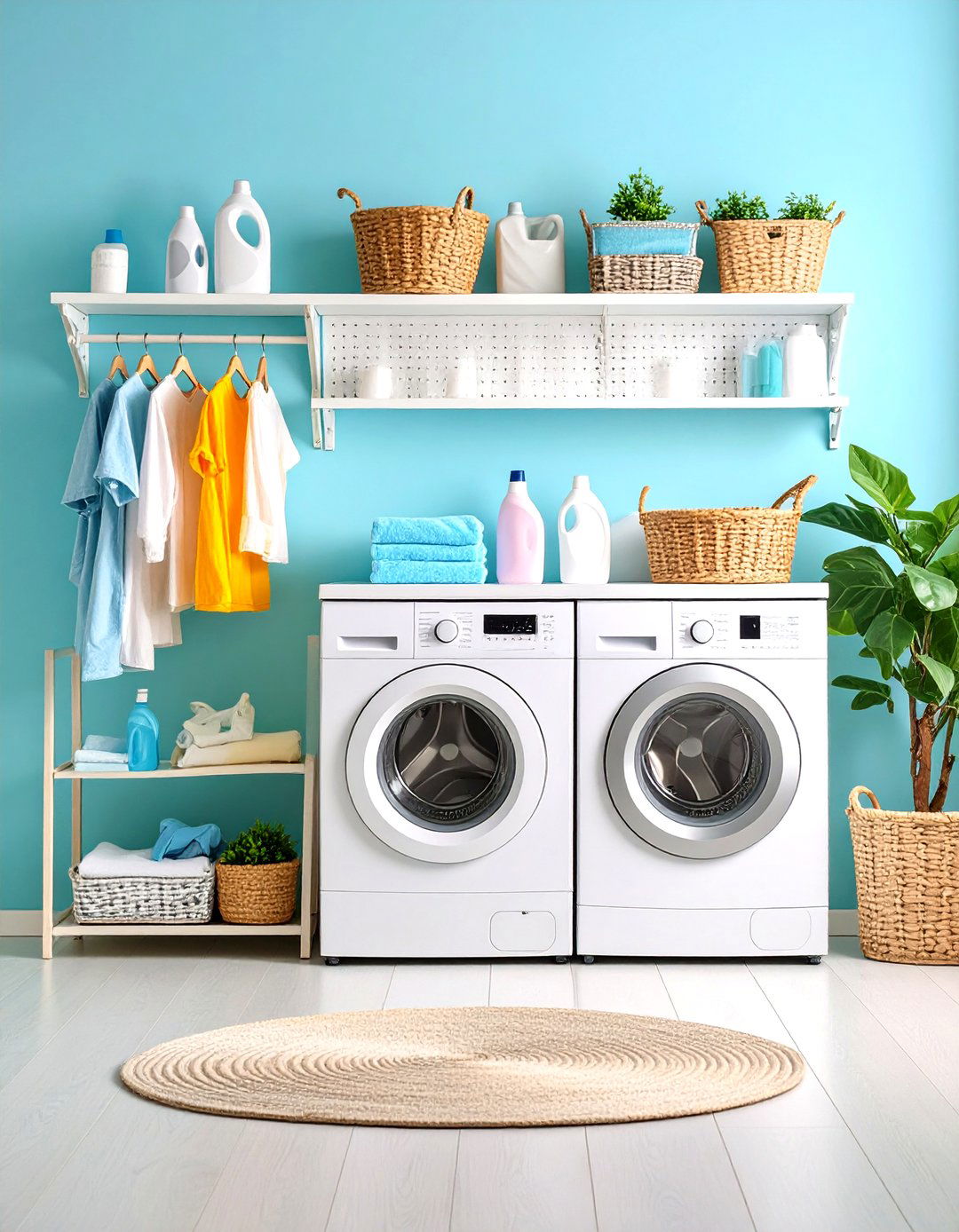 Laundry Room Efficiency Station - 24 Pegboard Ideas