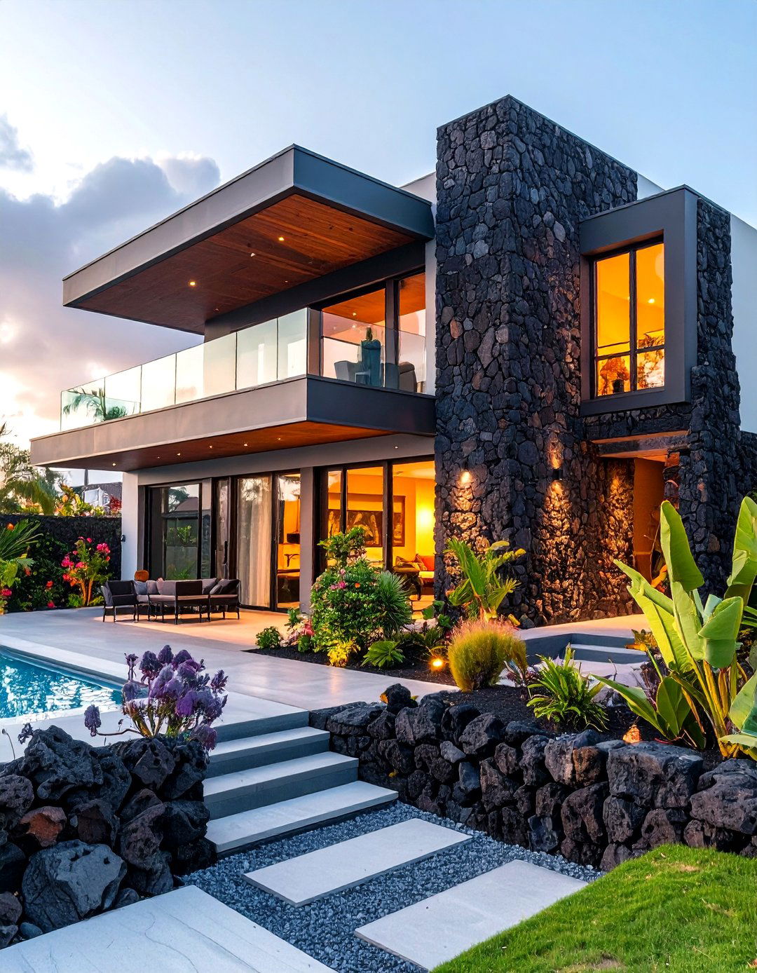 Lava Stone Exterior - 24 Types of Exterior House Stone