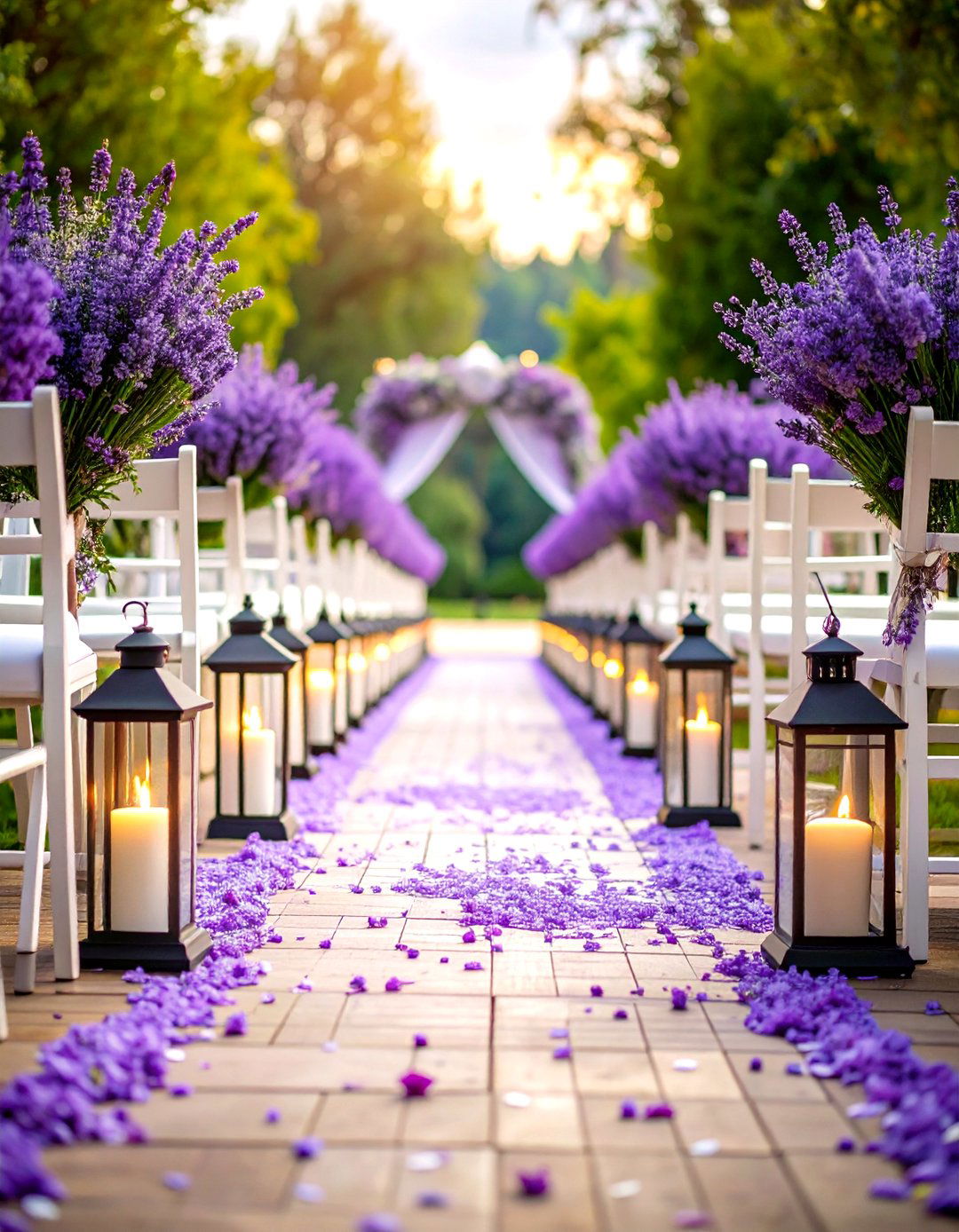 Lavender Aisle Decorations - 24 Lavender Wedding Ideas