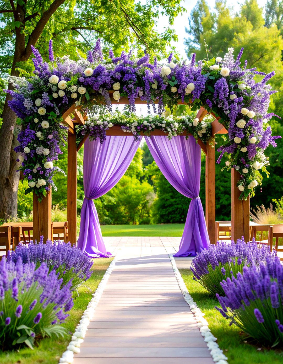 Lavender Ceremony Arches - 24 Lavender Wedding Ideas