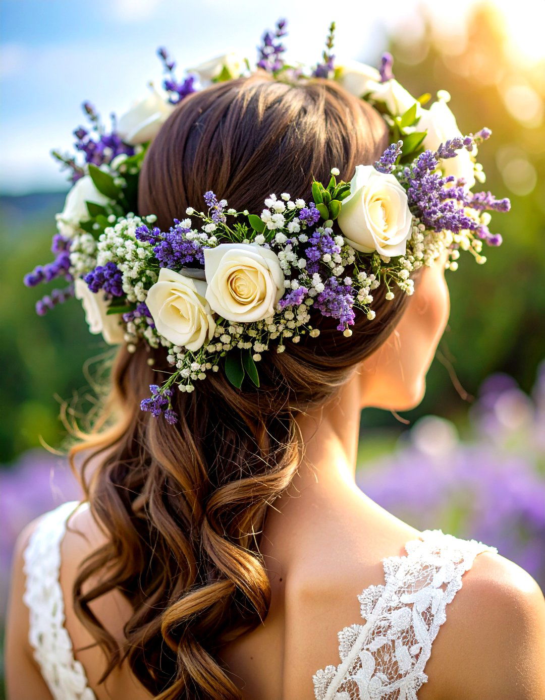 Lavender Flower Crown Designs - 24 Lavender Wedding Ideas