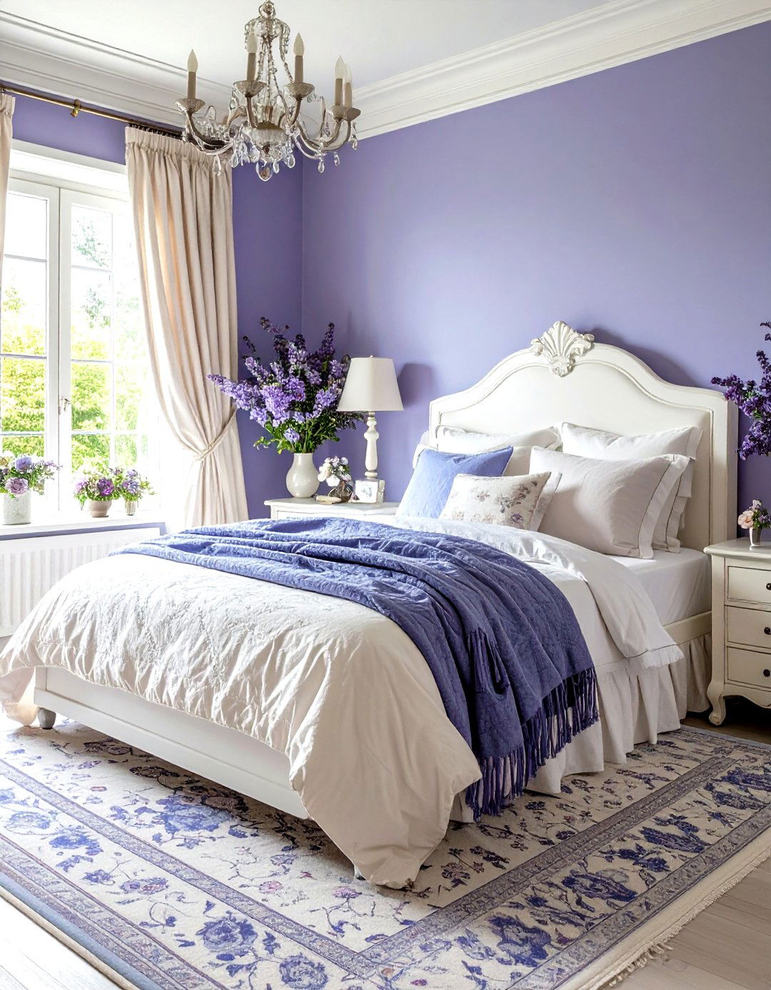 Lavender French Country Bedroom - 24 Pastel Bedroom Ideas