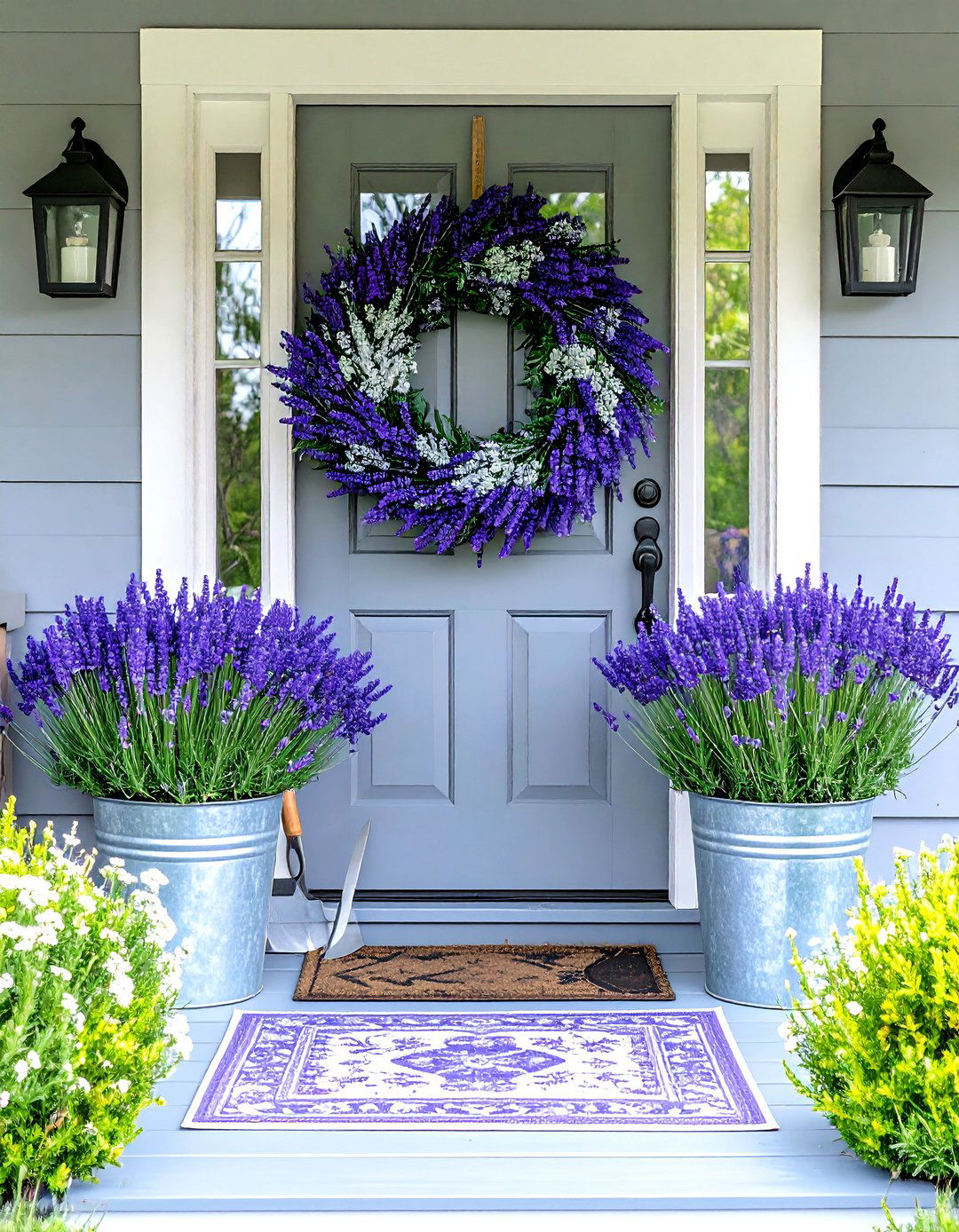 Lavender Garden Style - 24 Summer Front Door Decor Ideas