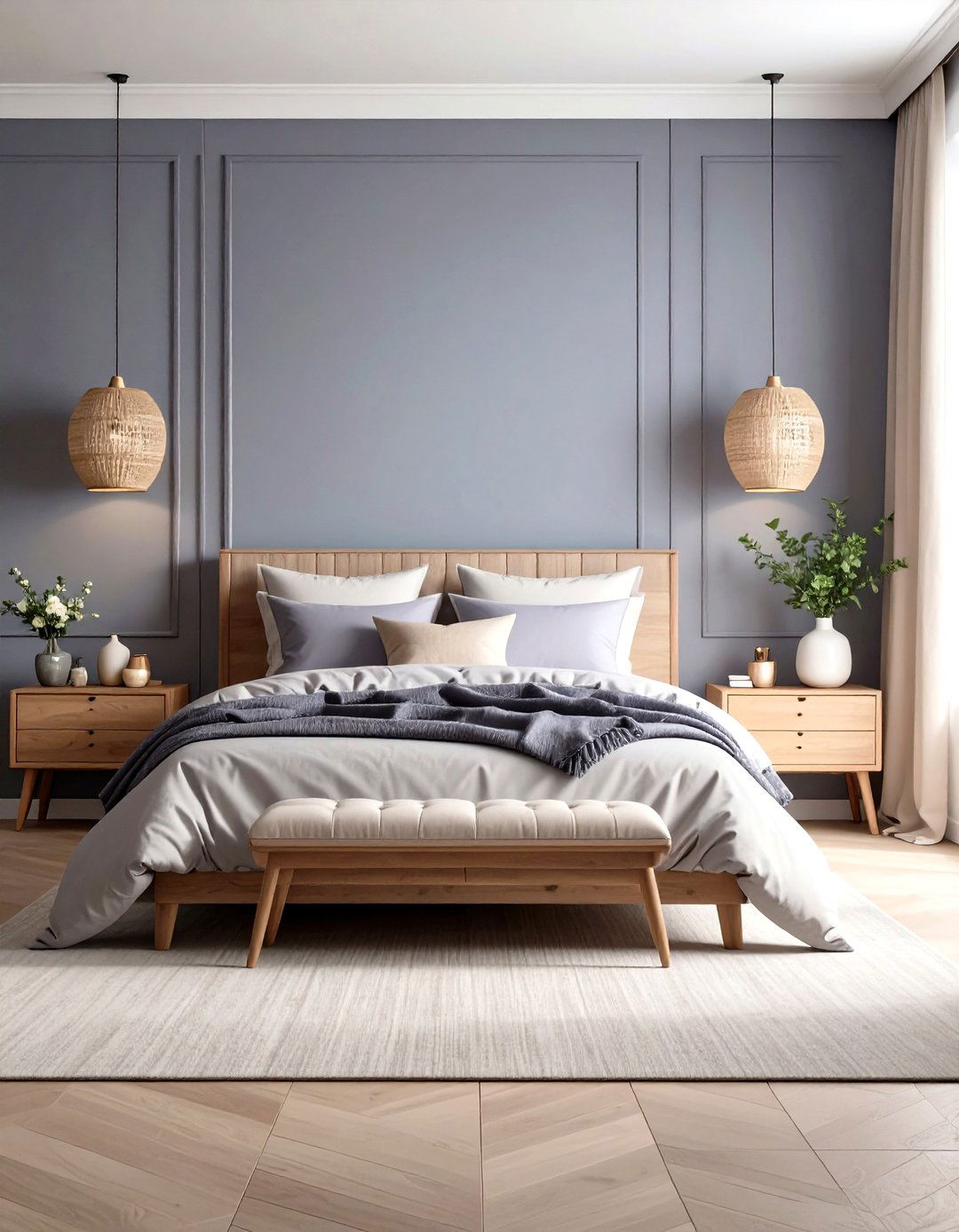 Lavender Gray Bedroom Romance - 24 Mexican Interior Paint Colors