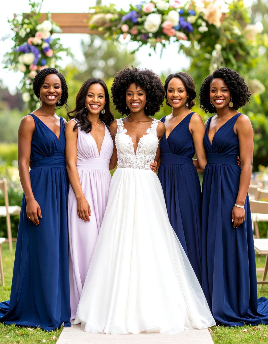 Lavender Navy Blue Bridesmaid Dresses - 24 Lavender Wedding Ideas