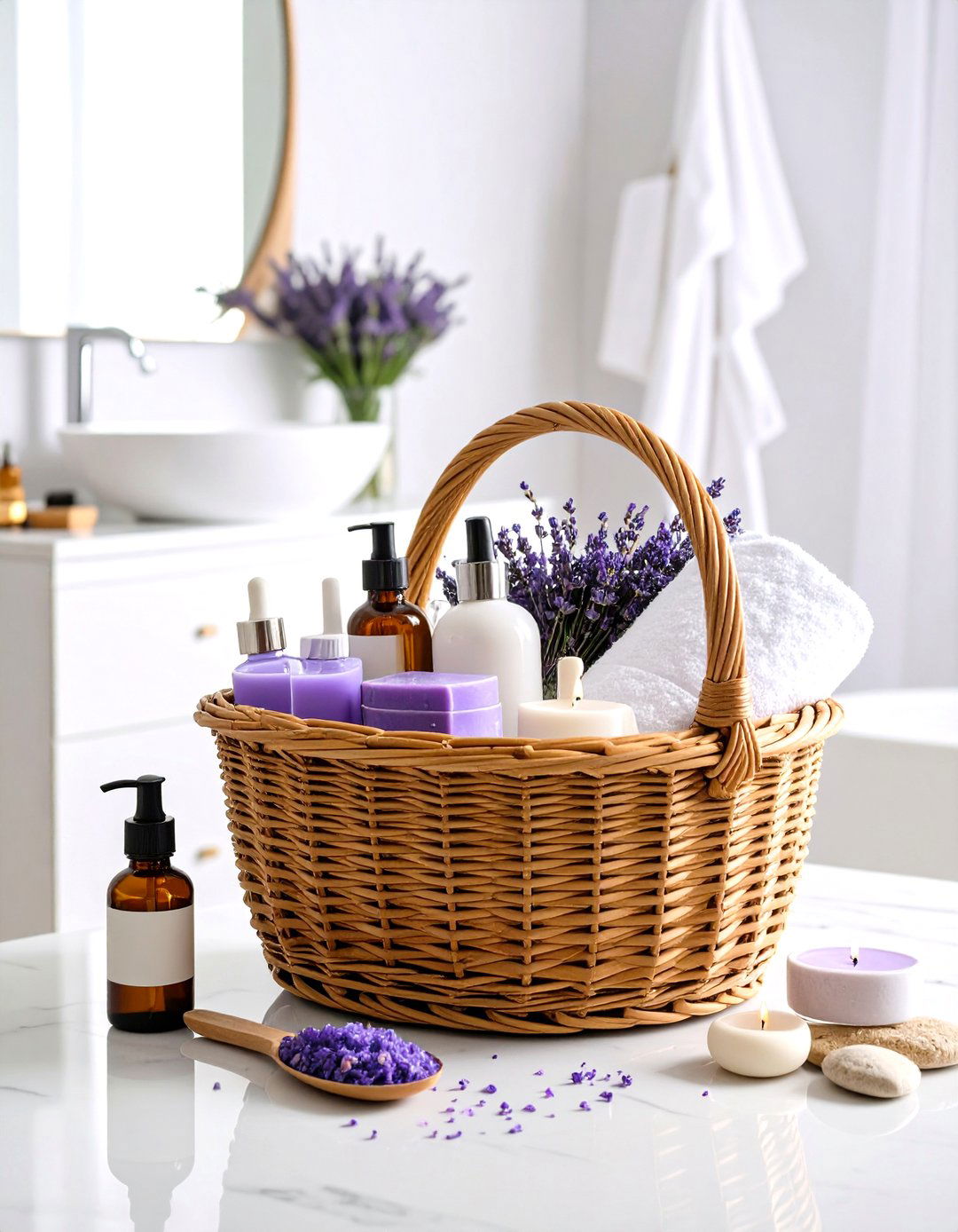 Lavender Spa Retreat Basket - 24 Gift Basket Ideas