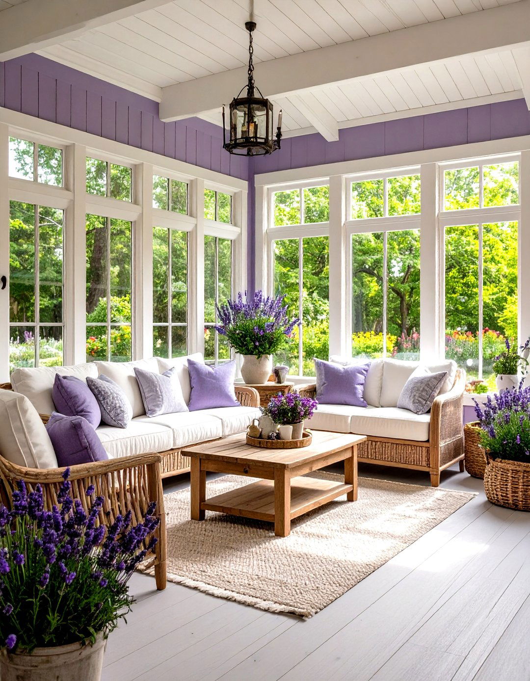 Lavender Sunroom with Calming Serenity - 24 Sunroom Color Ideas