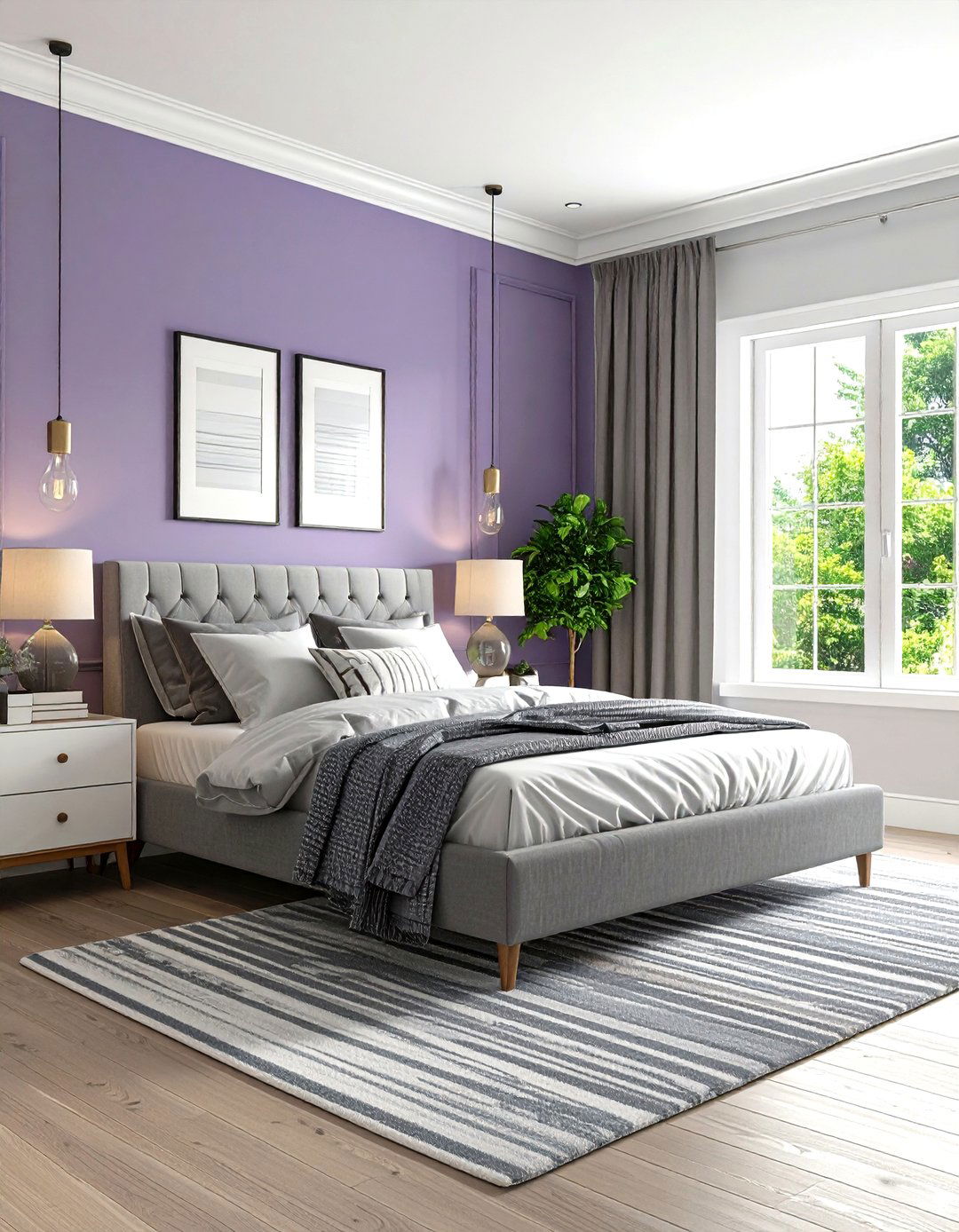 Lavender and Gray Teenager Bedroom - 24 Pastel Colour Ideas for Your Home