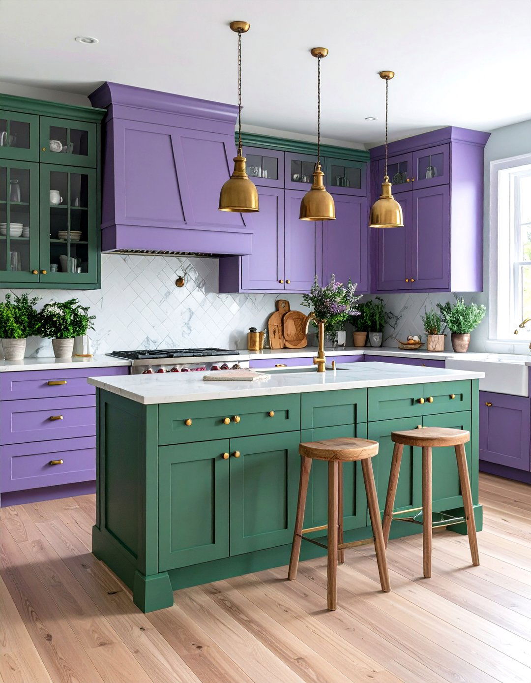 Lavender and Sage Kitchen Combination - 24 Purple Kitchen Ideas