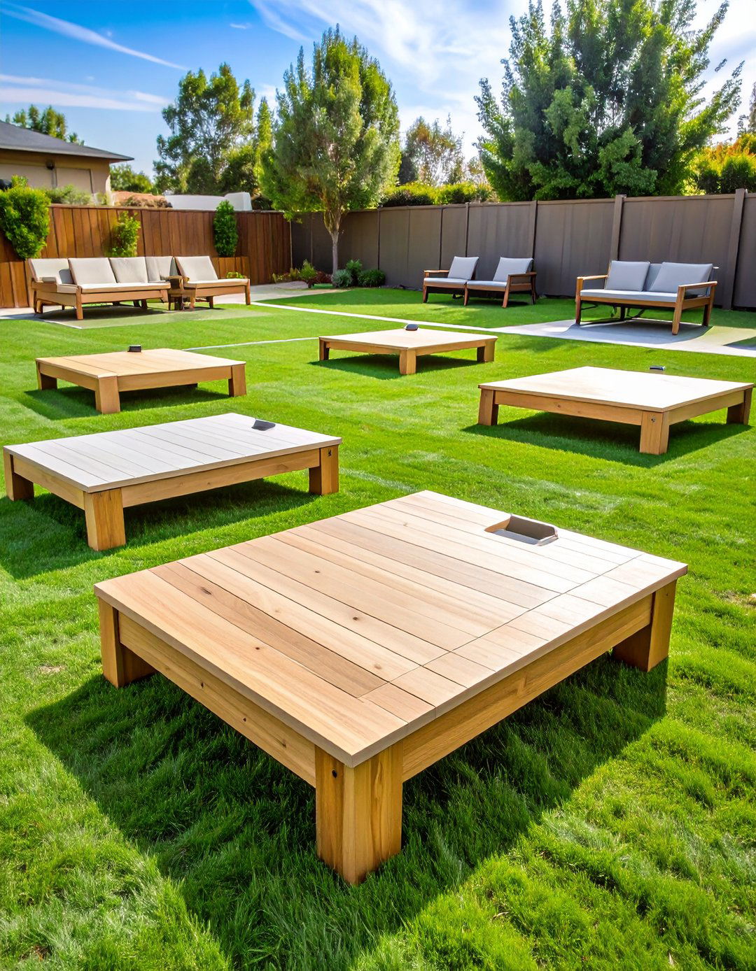 Lawn Game Activity Zone - 24 Cheap Backyard Makeover Ideas