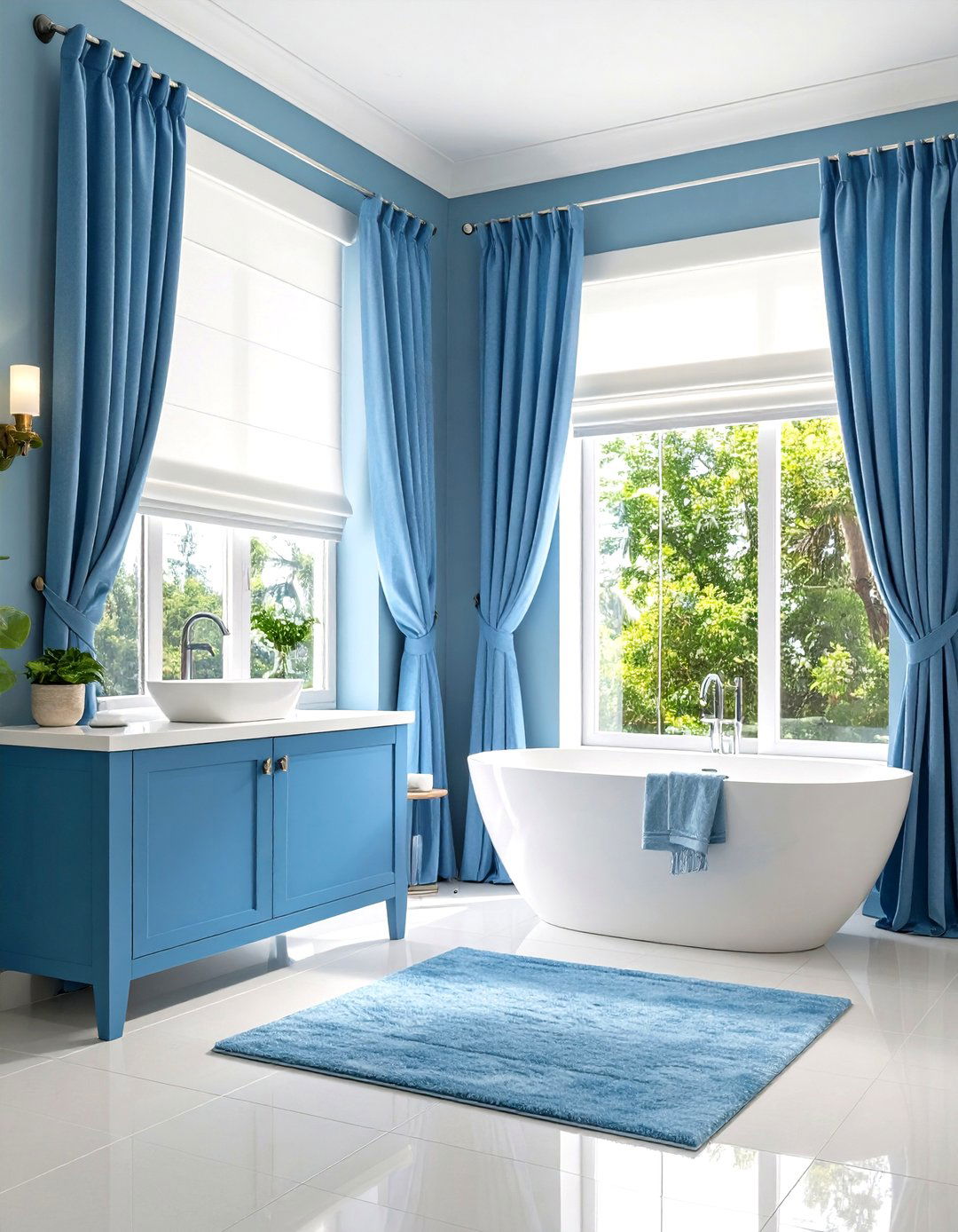 Layered Curtain and Blind Systems - 24 bathroom curtain ideas