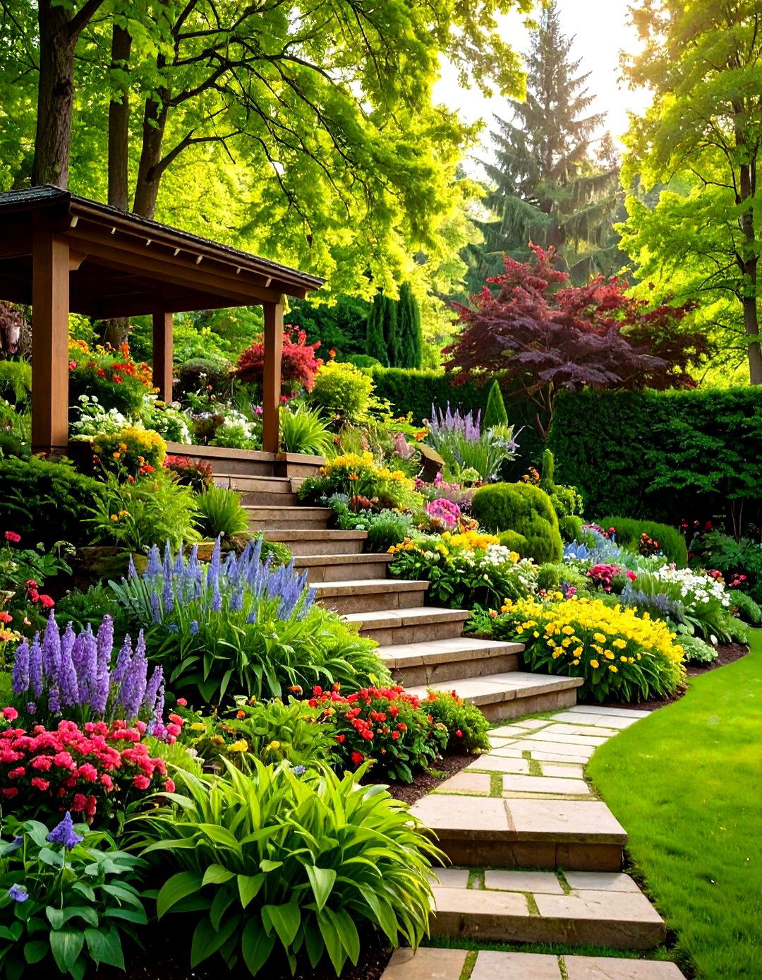 Layered Landscape Design - 24 Simple Fence Line Landscaping Ideas
