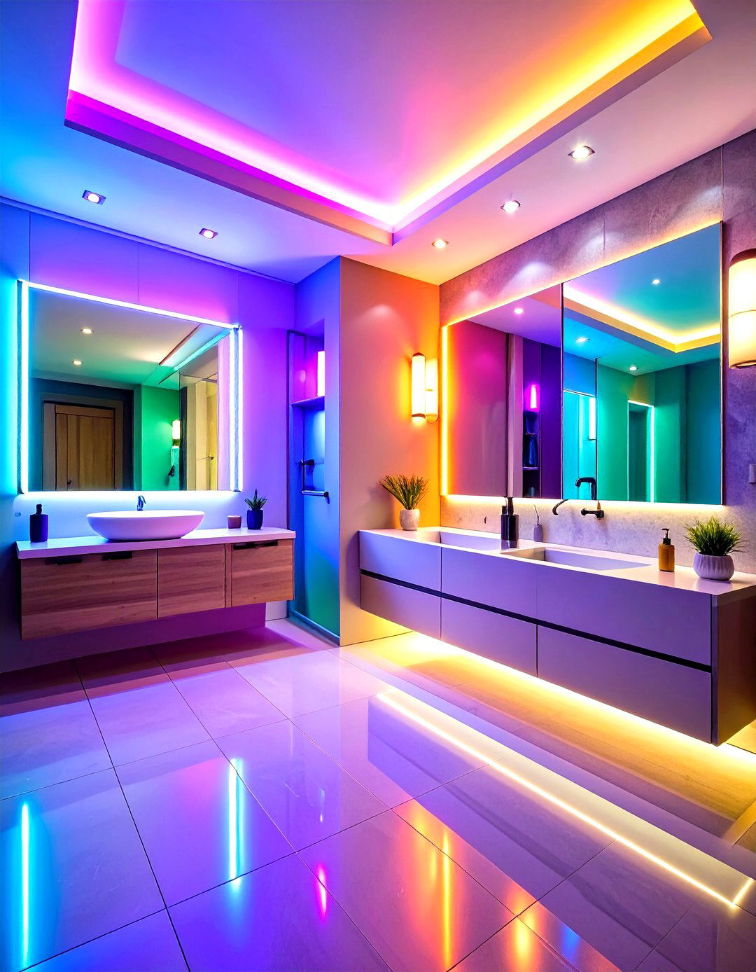 Layered Multi Source Lighting Scheme for Comprehensive Illumination - 24 Shower Lighting Ideas