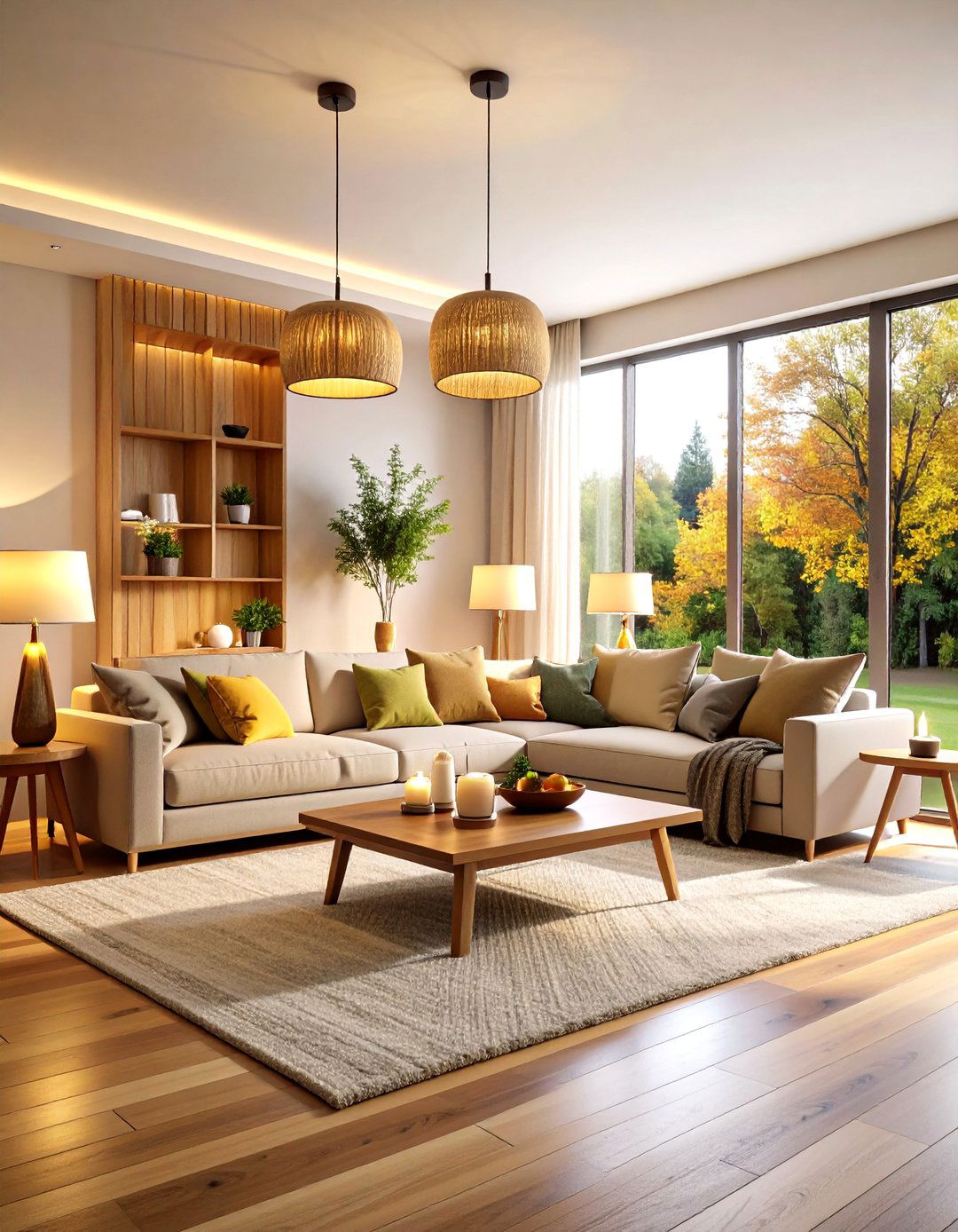 Layered Natural Lighting Living Room - 24 Natural Living Room Ideas