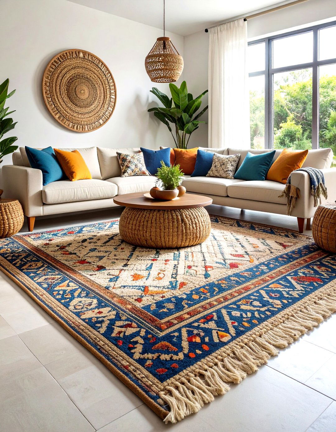 Layered Rug Combination Designs - 24 Living Room Rug Ideas