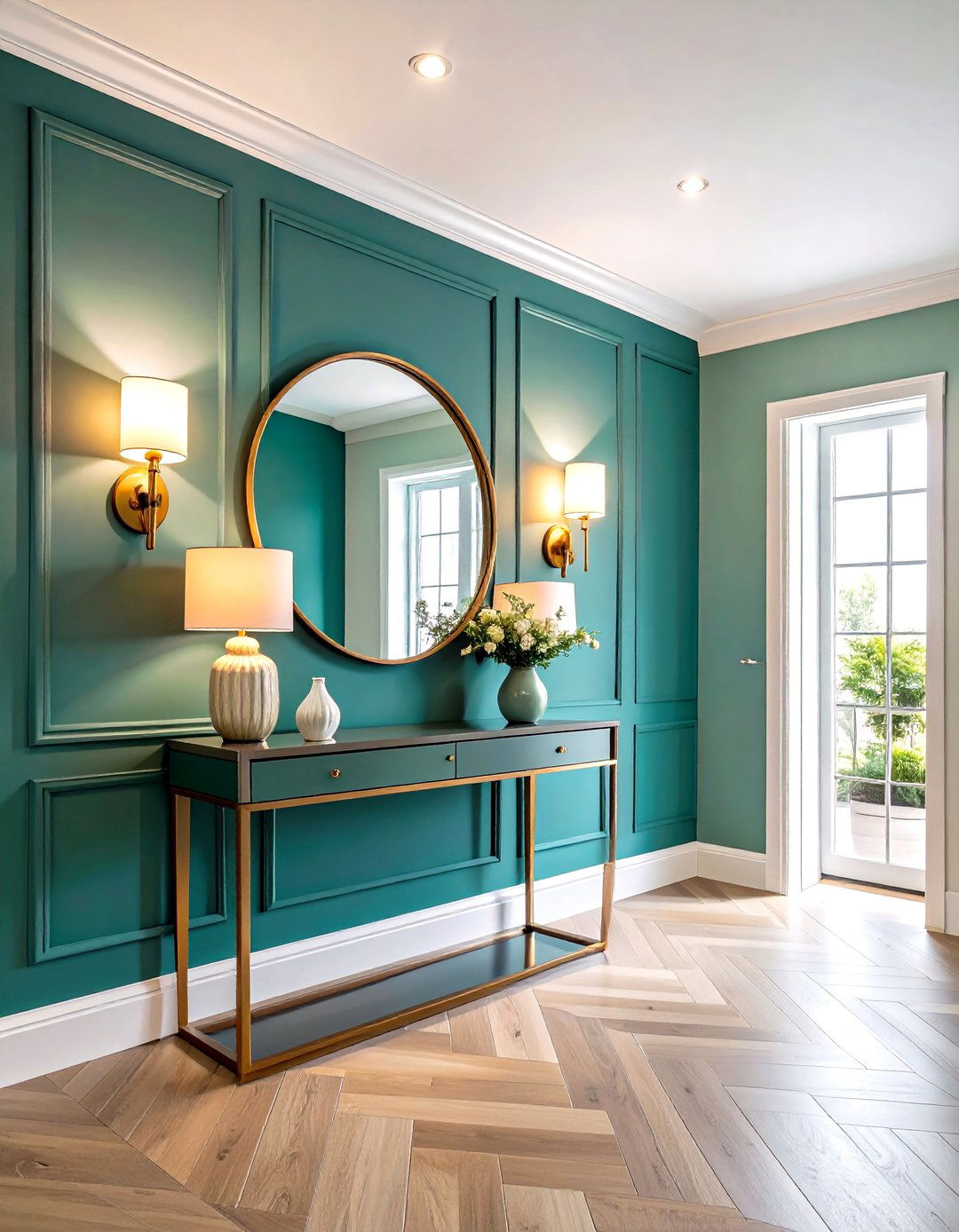 Layered Sconce Arrangement - 24 Entryway Lighting Ideas
