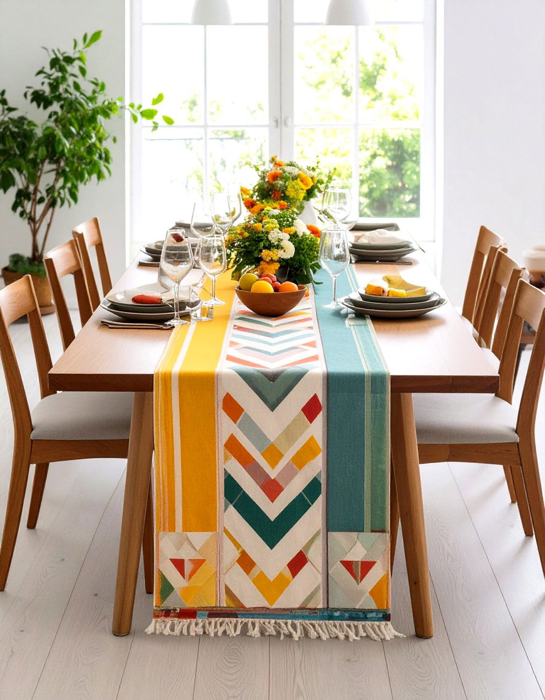 Layered Table Runner Combinations - 24 Dining Room Table Decor Ideas