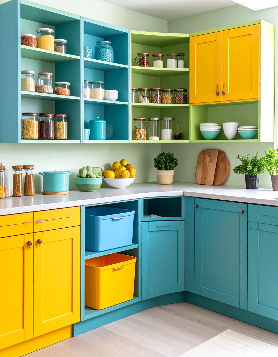 Lazy Susan Corner Cabinet Storage - 24 cabinet storage ideas