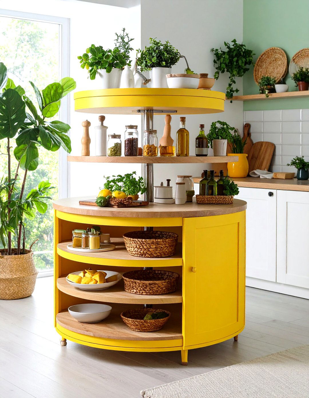 Lazy Susan Rotating Storage Systems - 24 Small Kitchen Storage Ideas