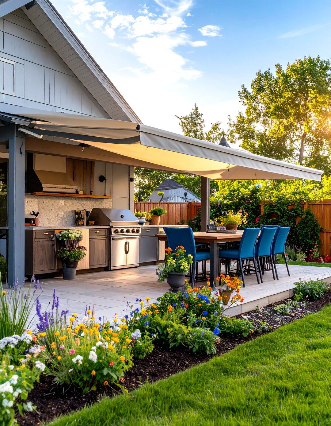 Lean To Attached Awning - 24 Outdoor Kitchen Roof Ideas