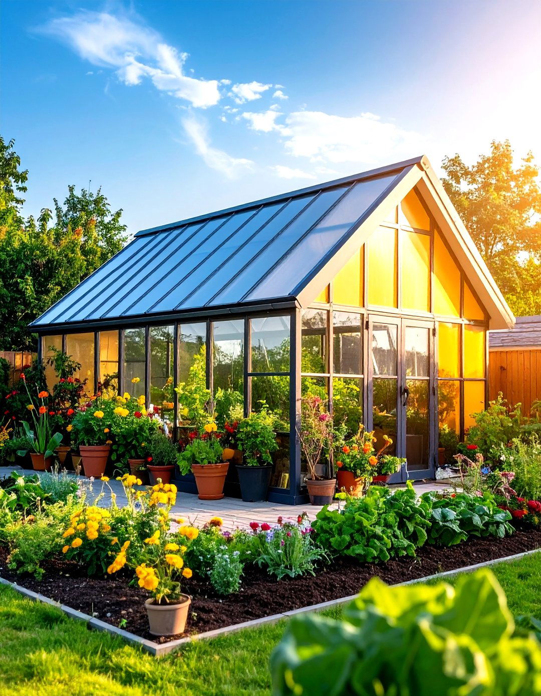 Lean To Greenhouse Shed Attached to Existing Structure - 24 Greenhouse and Shed Combo Ideas