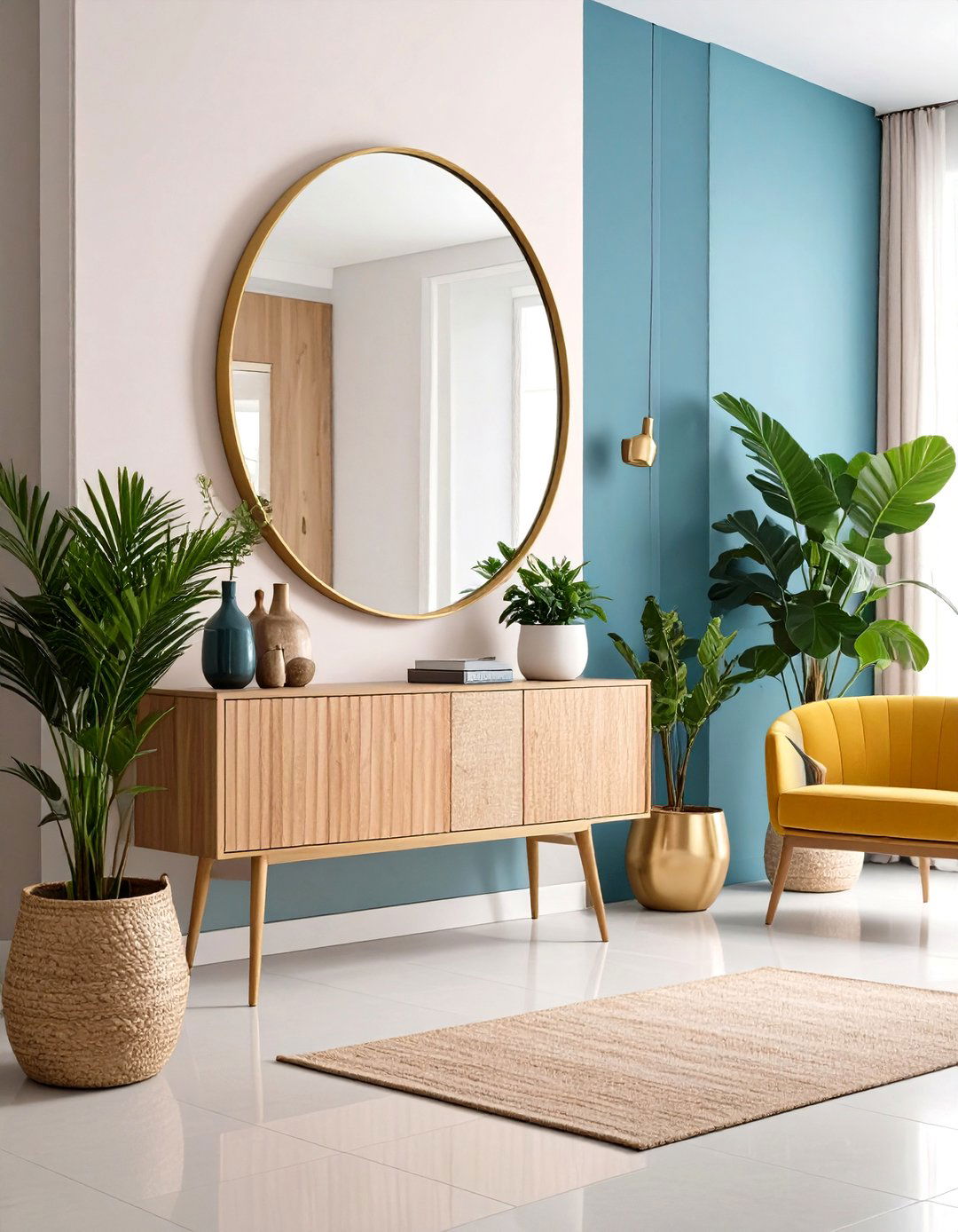 Leaning Mirror Casual Placement - 24 Entryway Mirror Ideas