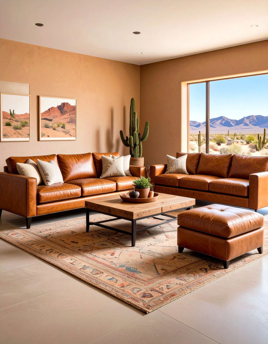 Leather Furniture Comfort - 24 Southwest Interior Design Ideas
