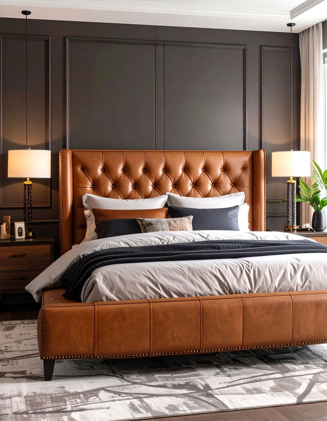 Leather Upholstered Headboard Bed - 24 Unique Bed Design Ideas