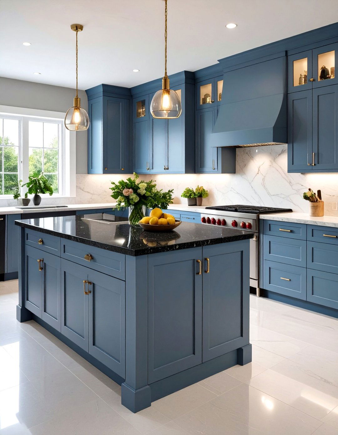 Leathered Black Pearl Countertop Drama - 24 Granite Kitchen Countertop Ideas