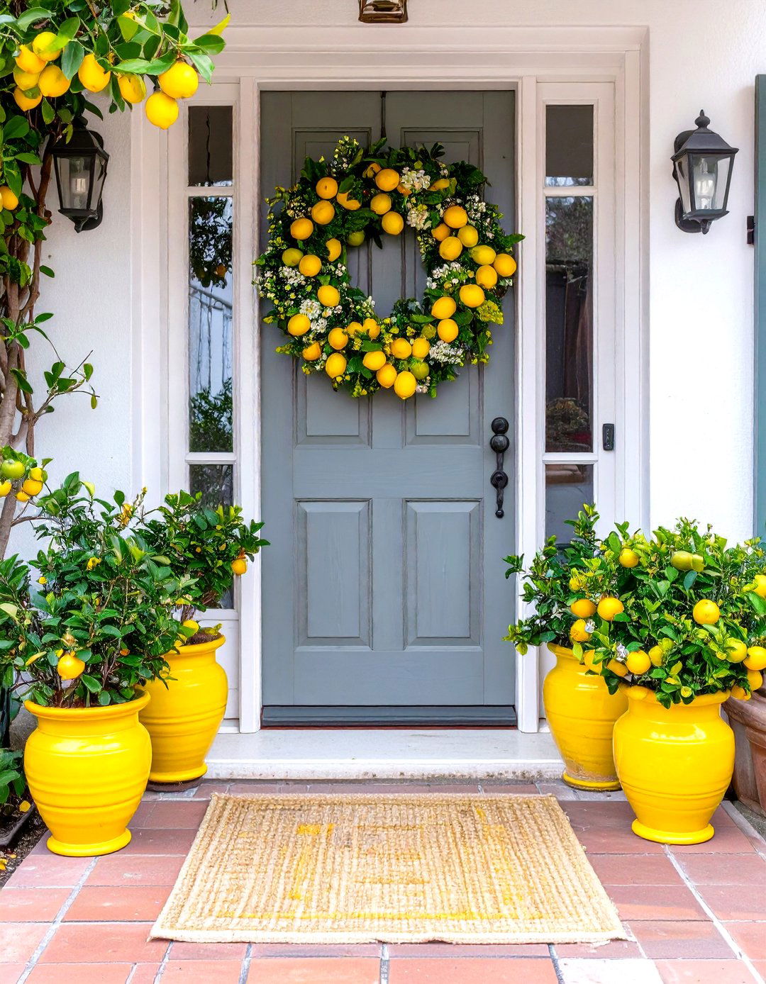 Lemon Tree Inspired - 24 Summer Front Door Decor Ideas