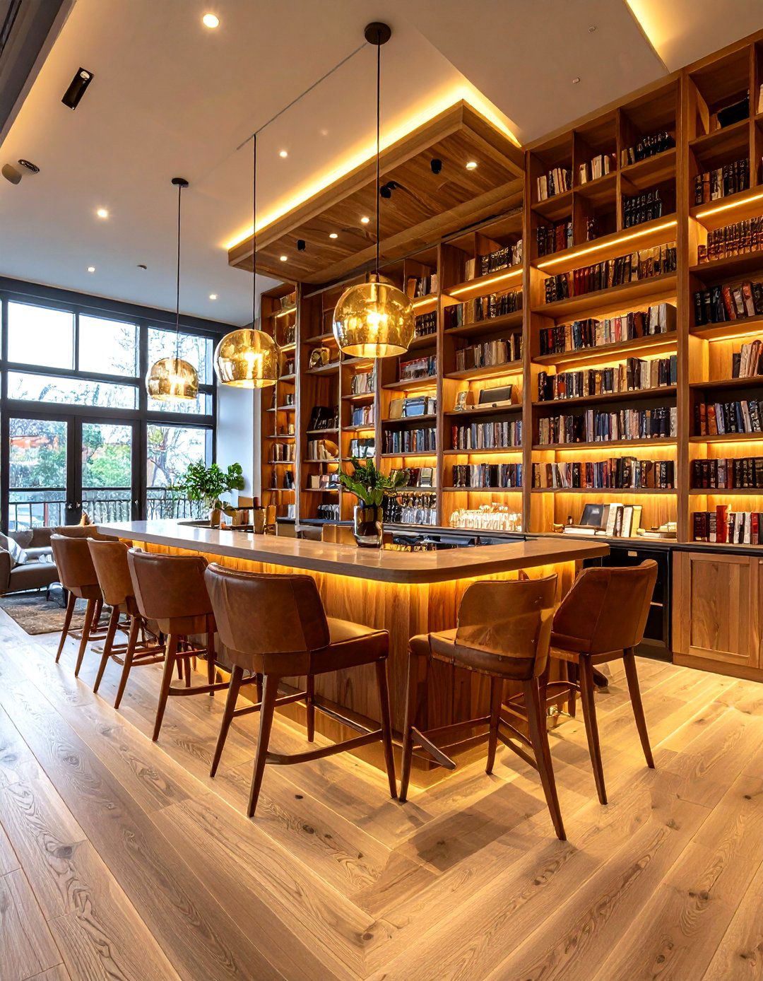 Library Bar Combination - 24 Mini Bar Ideas