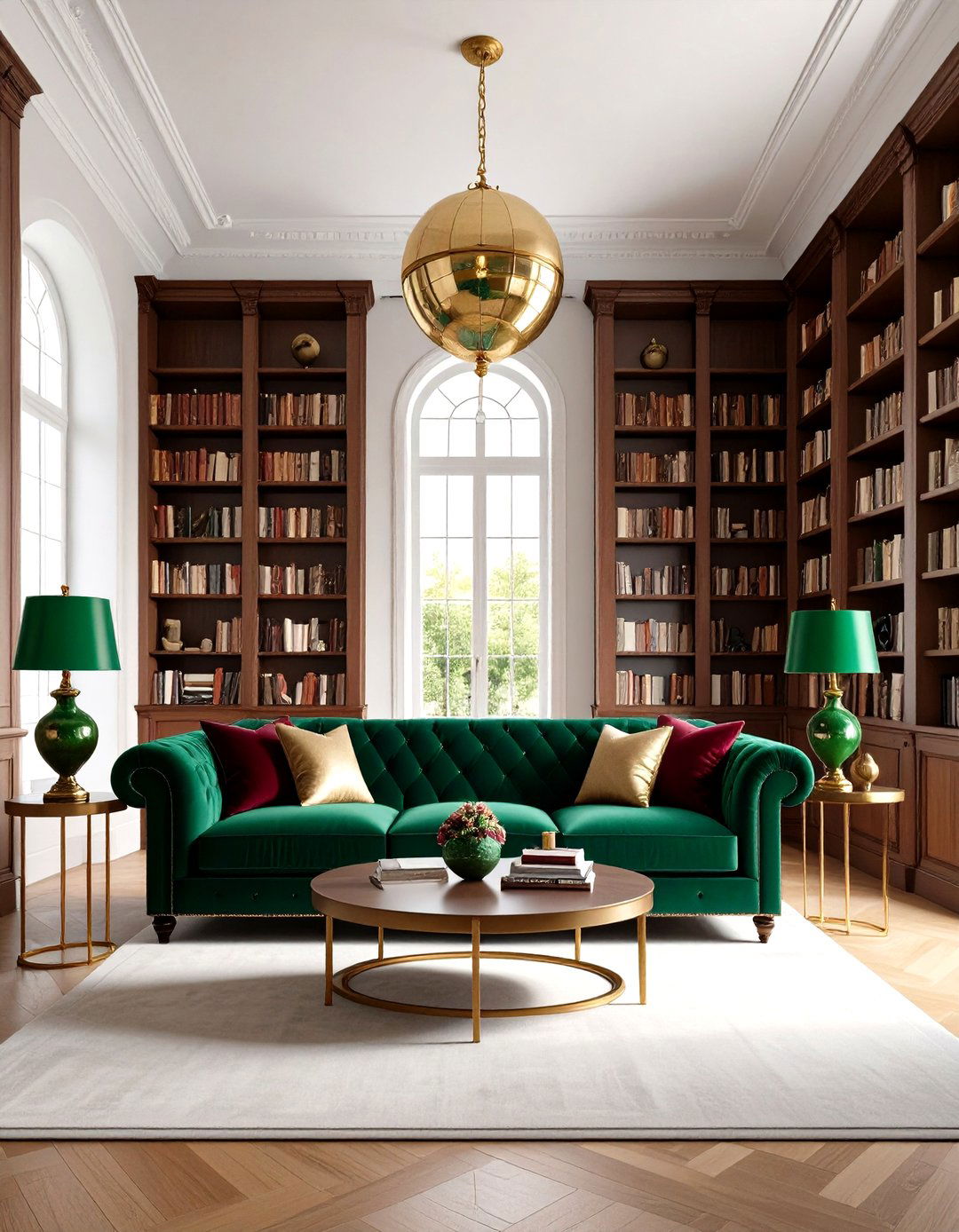 Library Emerald Green Sofa Reading Nook - 24 Emerald Green Sofa Living Room Ideas