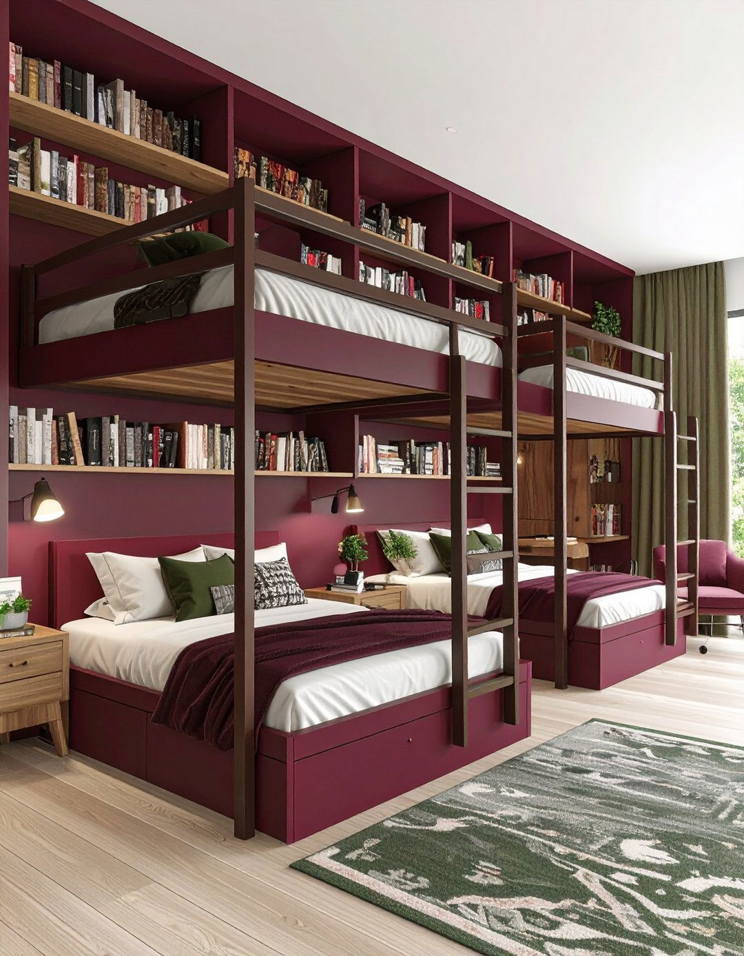Library Study Scholarly Retreats - 24 bunk room ideas