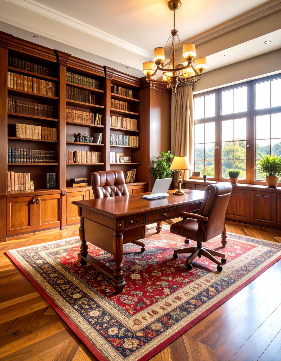 Library Style Office - 24 Home Office Ideas for Him