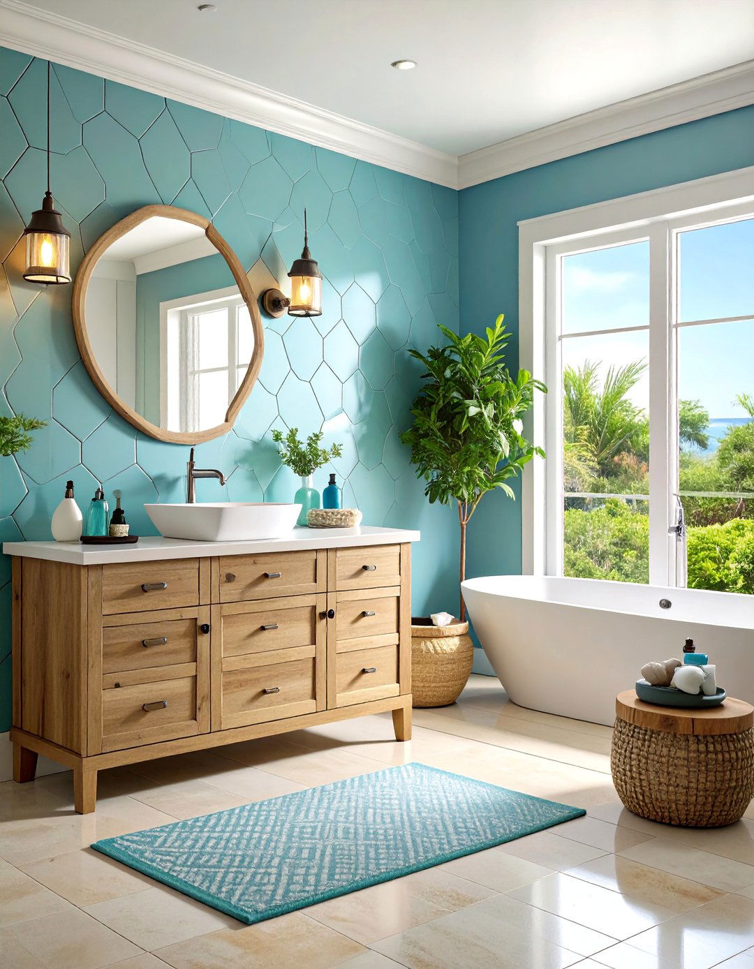 Light Beige Coastal Serenity - 24 Beige Bathroom Ideas