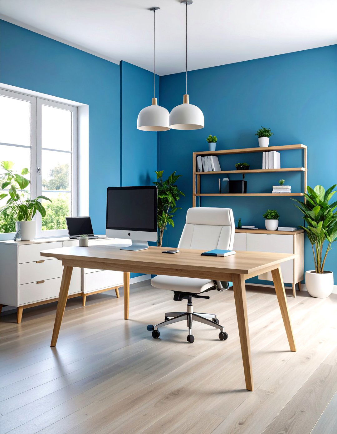 Light Blue Home Office Calm - 24 Accent Wall Colors