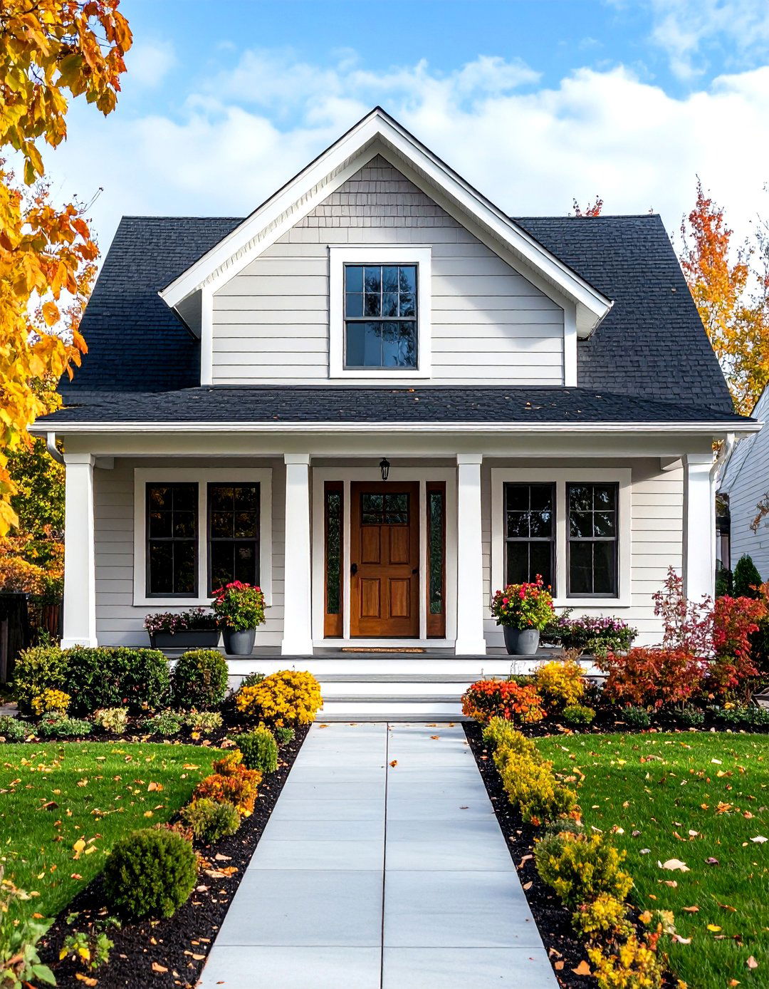 Light Gray Lap Siding with Black Shingle Roof - 24 Exterior Home with a Black Roof Ideas