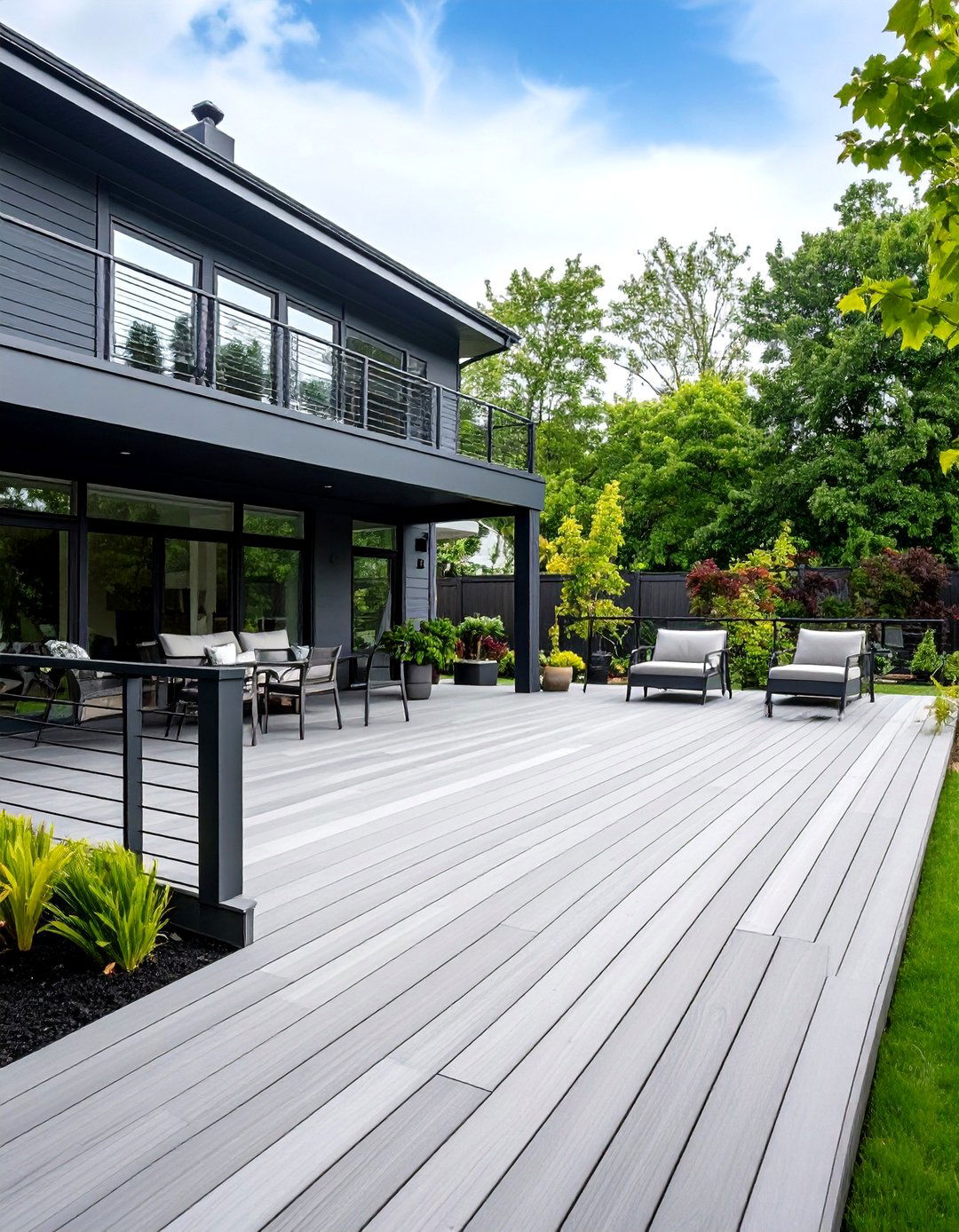 Light Gray and Charcoal Modern Blend - 24 Two Tone Deck Color Schemes